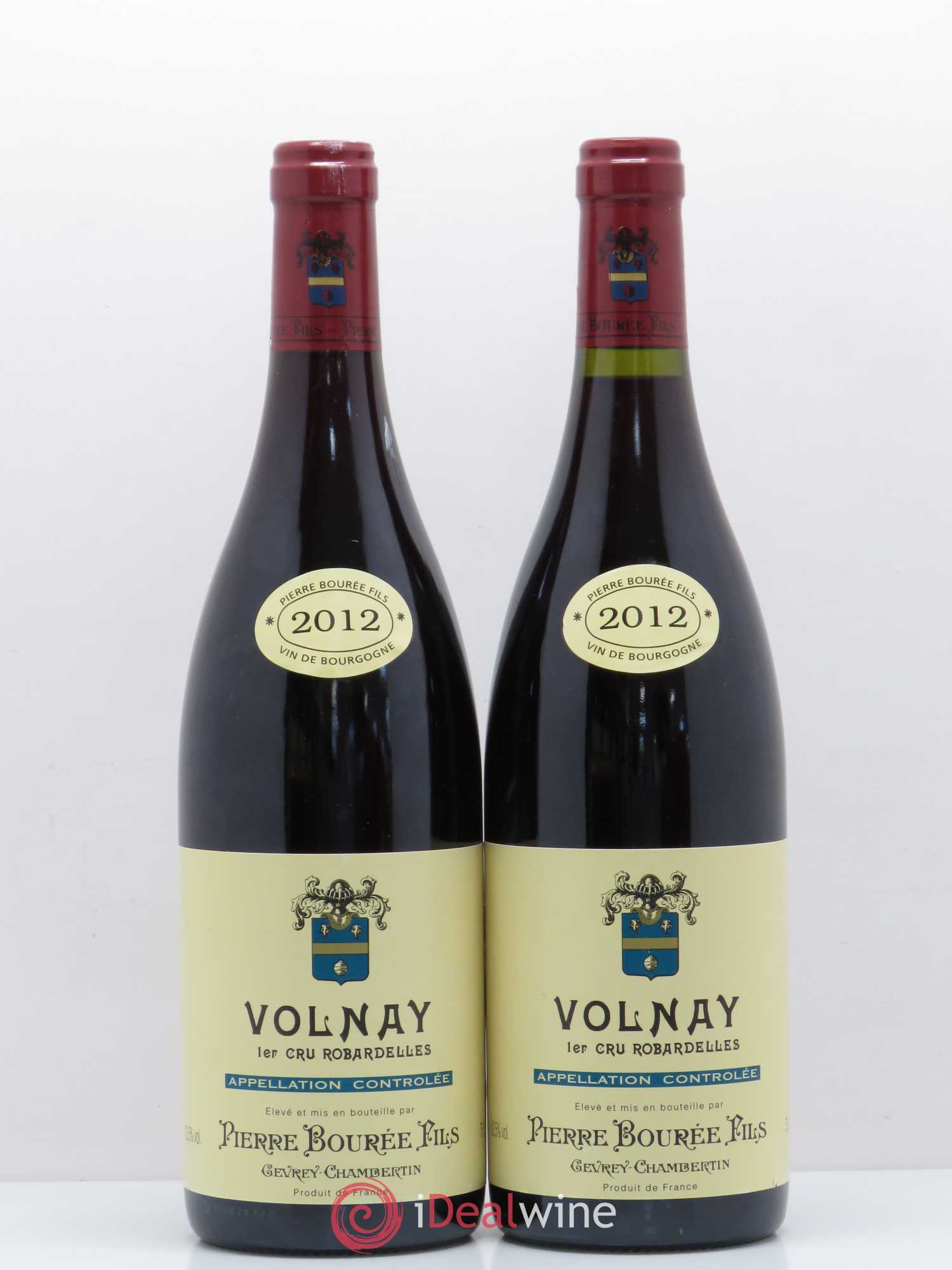 Volnay 1er Cru Robardelles Domaine Pierre Bouréee Fils (sans prix de réserve) 2012 - Posten von 2 Flaschen - 0