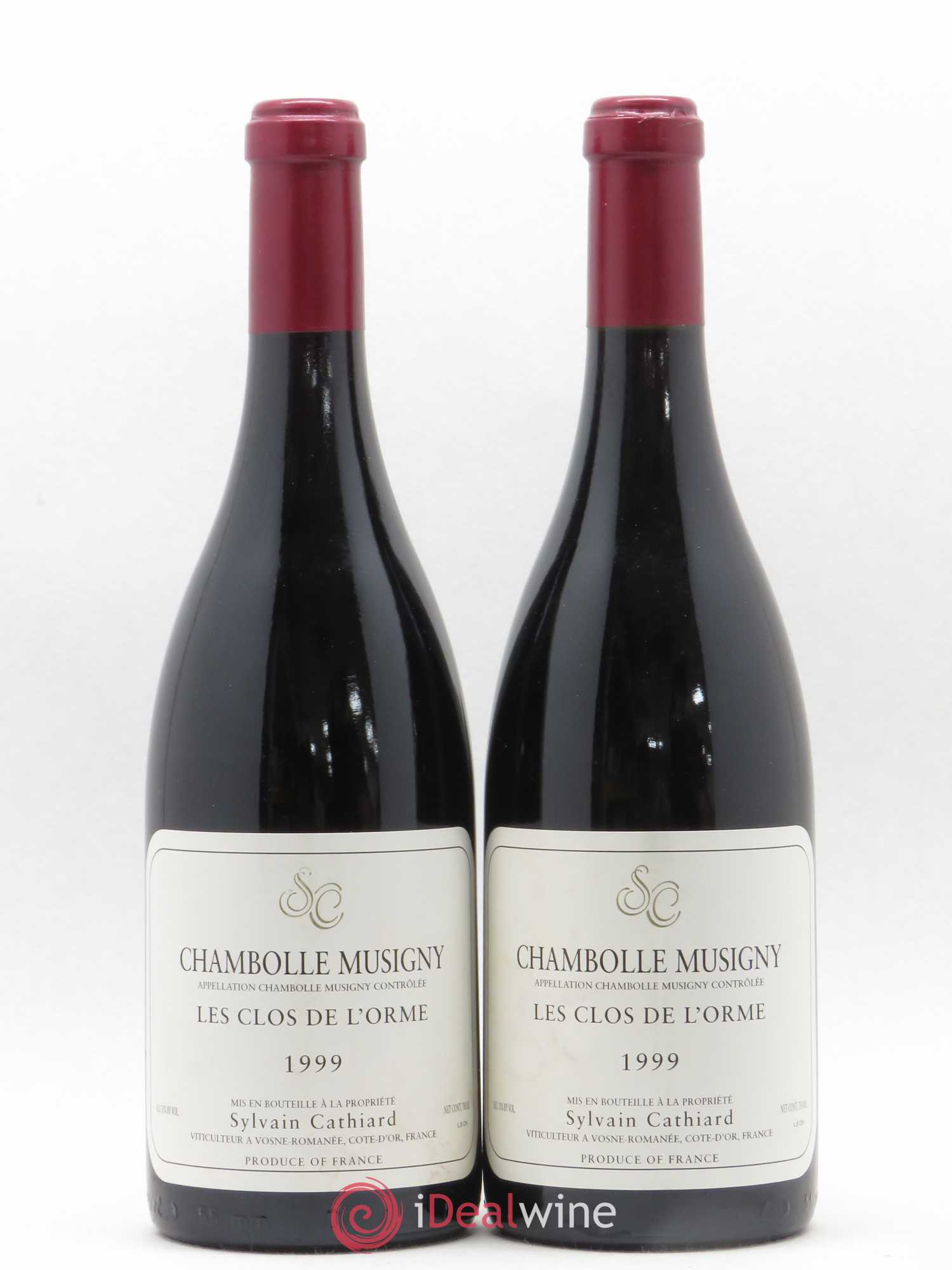 Chambolle-Musigny Les Clos de l'Orme Sylvain Cathiard & Fils 1999 - Lot de 2 bouteilles - 0