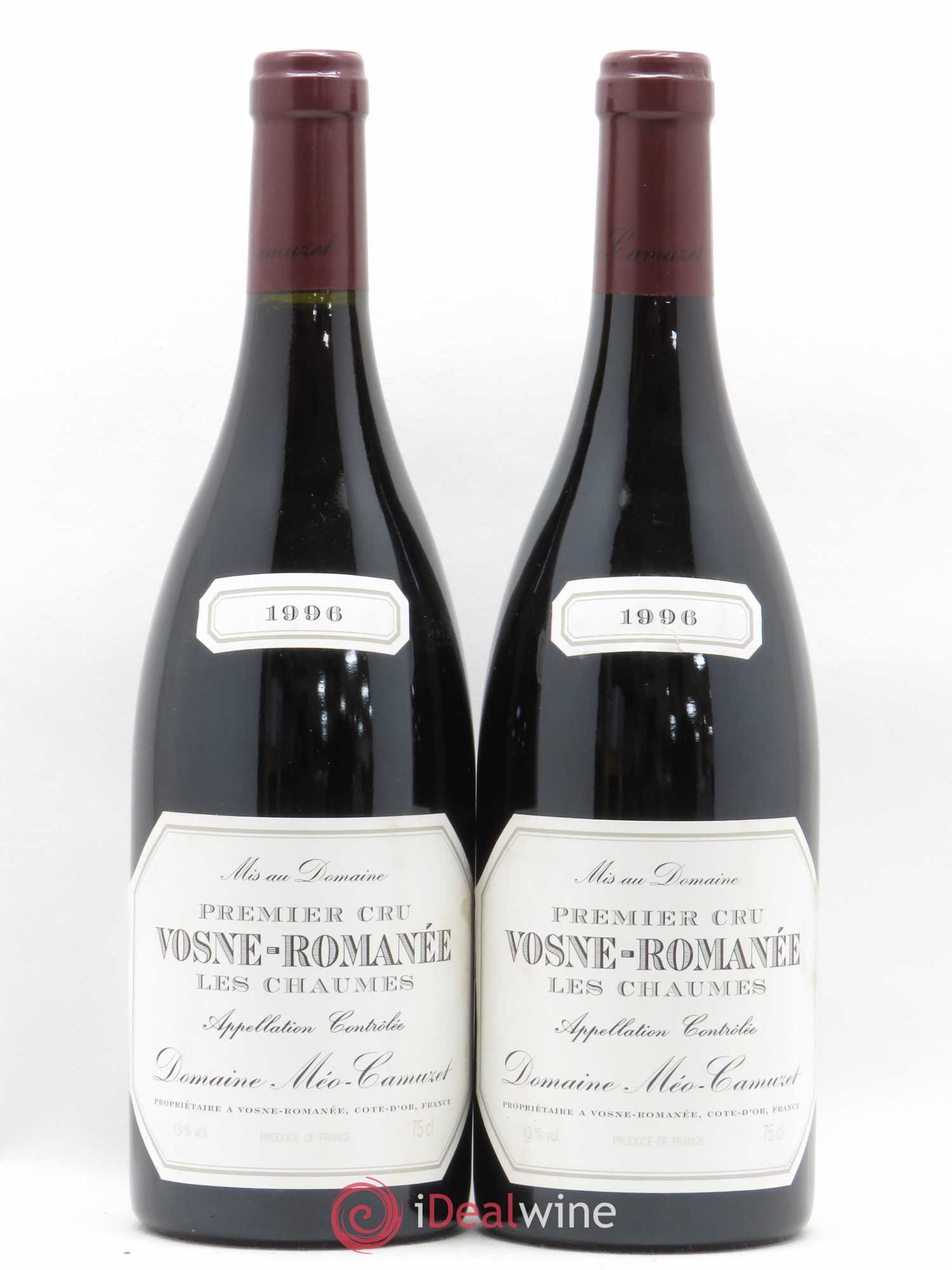 Vosne-Romanée 1er Cru Les Chaumes Méo-Camuzet (Domaine) 1996 - Lot de 2 bouteilles - 0