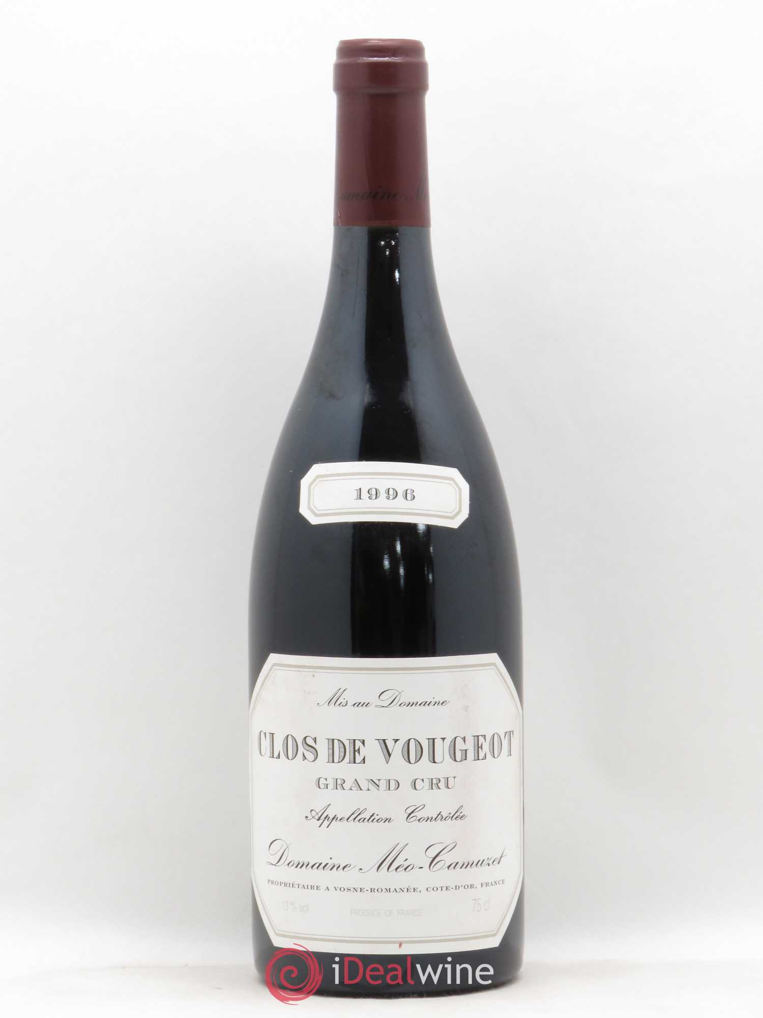 Clos de Vougeot Grand Cru Méo-Camuzet (Domaine) 1996 - Lot de 1 bouteille - 0