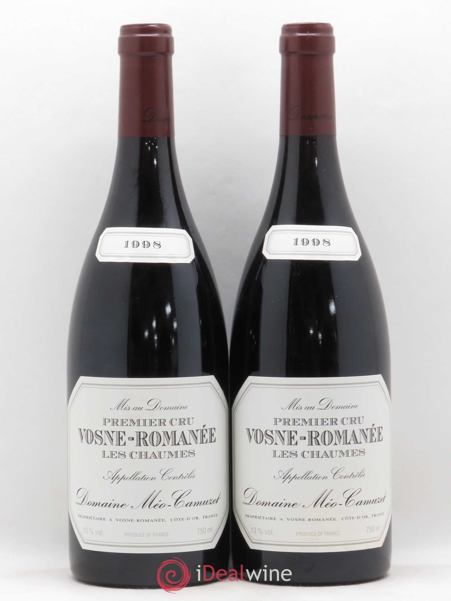 Vosne-Romanée 1er Cru Les Chaumes Méo-Camuzet (Domaine) 1998 - Lot de 2 bouteilles - 0