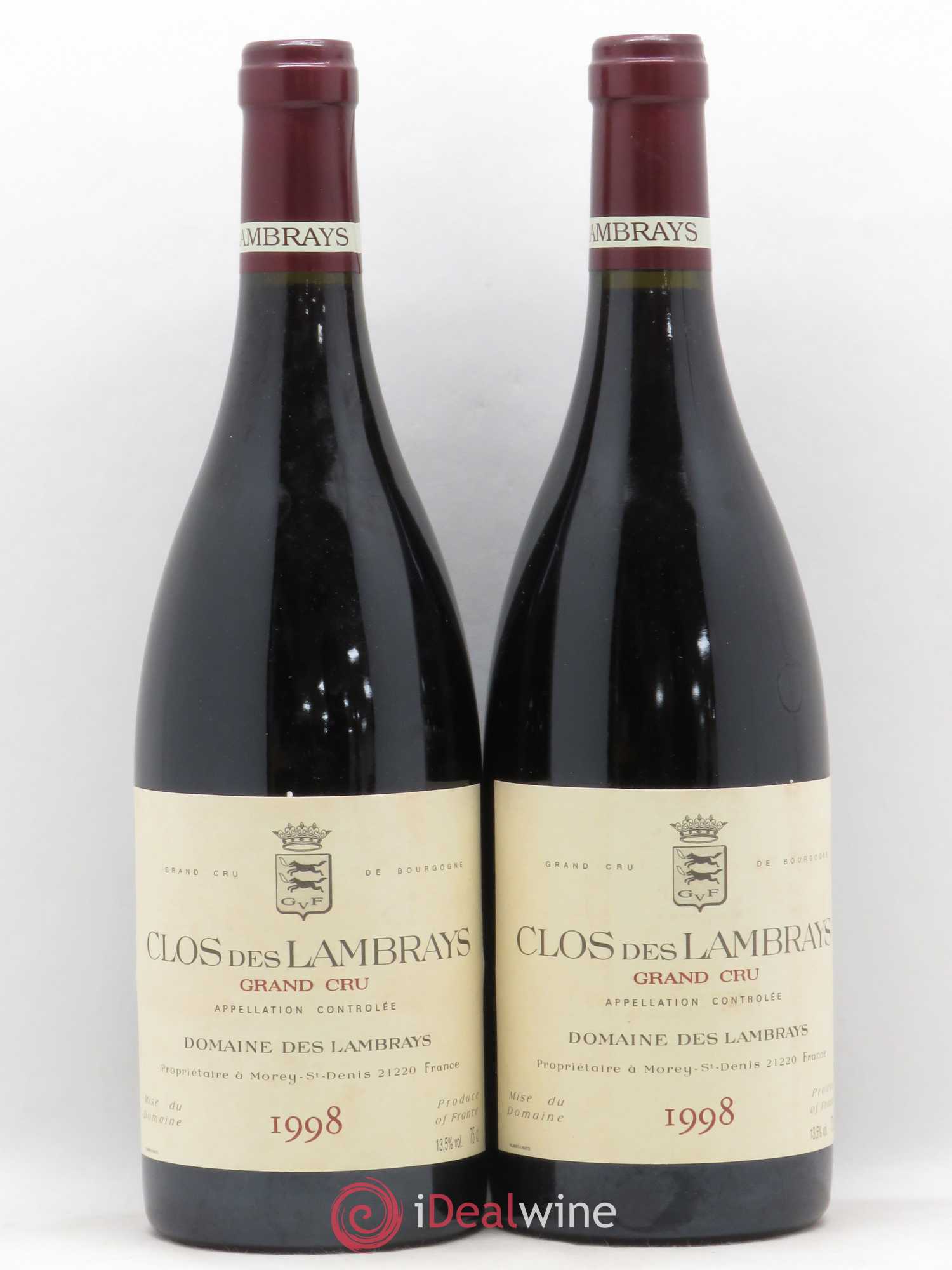 Clos des Lambrays Grand Cru Domaine des Lambrays 1998 - Lot de 2 bouteilles - 0