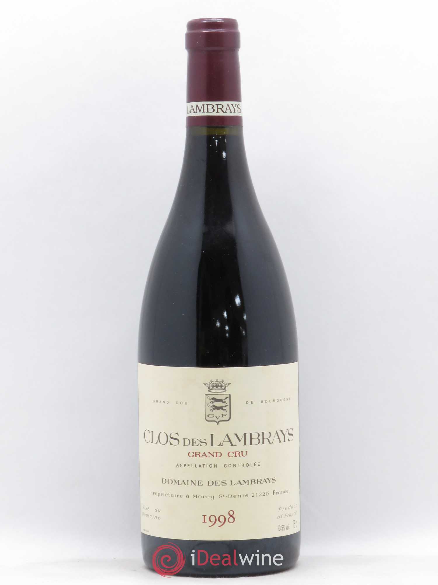 Clos des Lambrays Grand Cru Domaine des Lambrays 1998 - Lot de 1 bouteille - 0