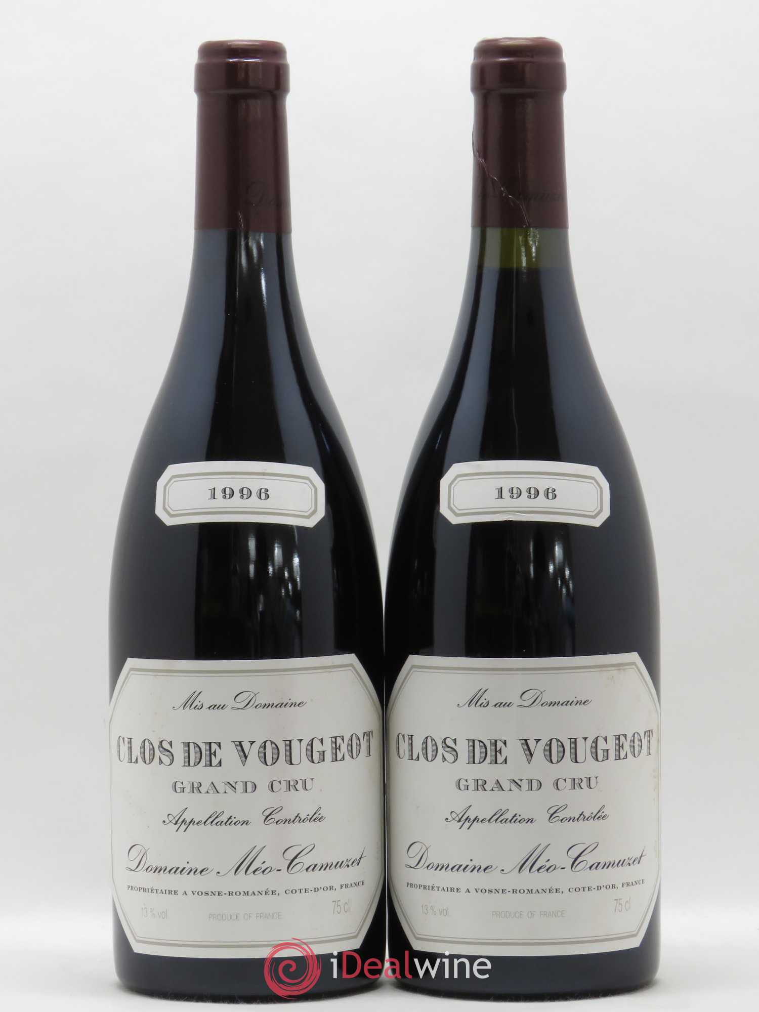 Clos de Vougeot Grand Cru Méo-Camuzet (Domaine) 1996 - Lotto di 2 bottiglie - 0