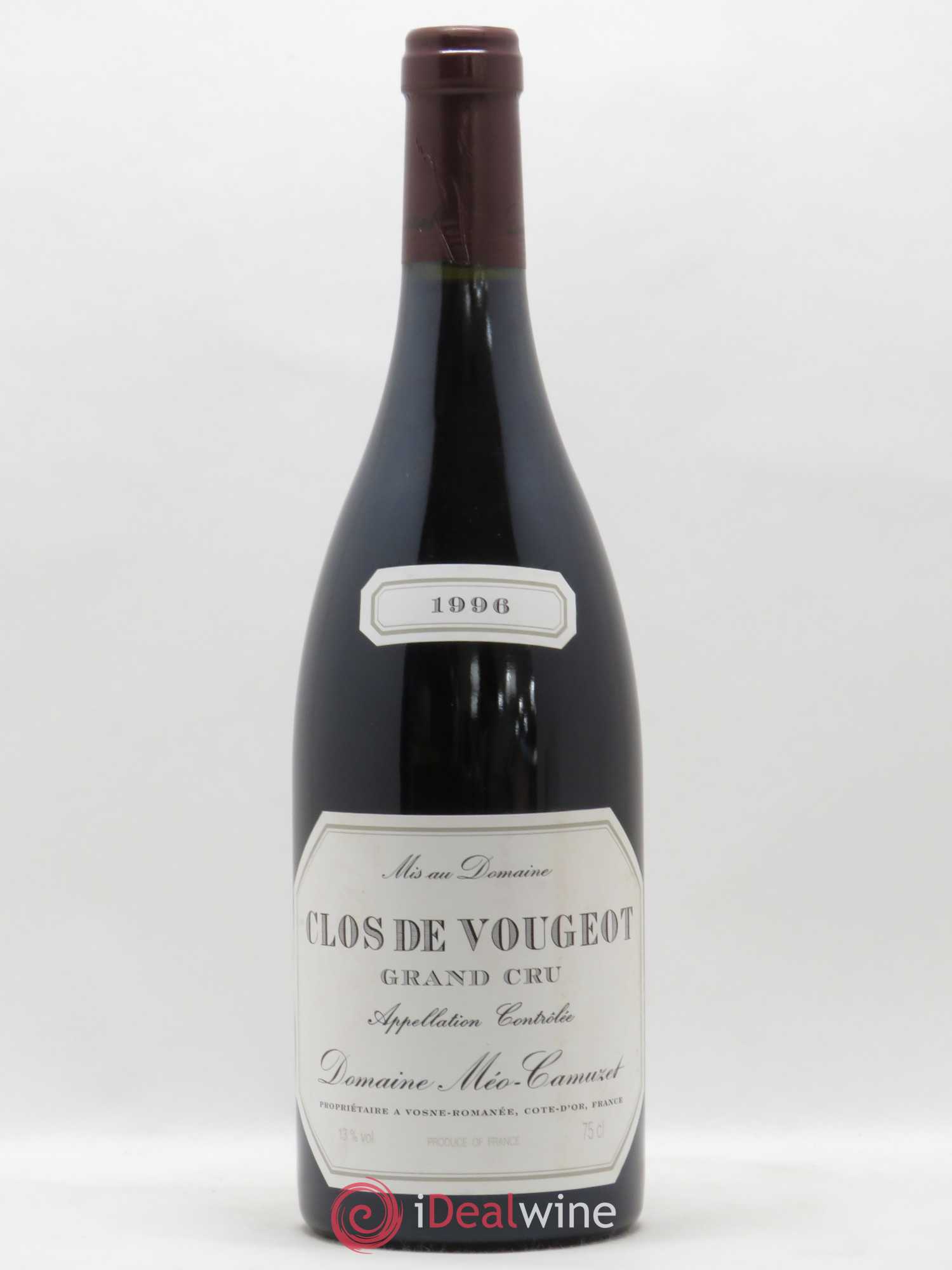 Clos de Vougeot Grand Cru Méo-Camuzet (Domaine) 1996 - Lot de 1 bouteille - 0
