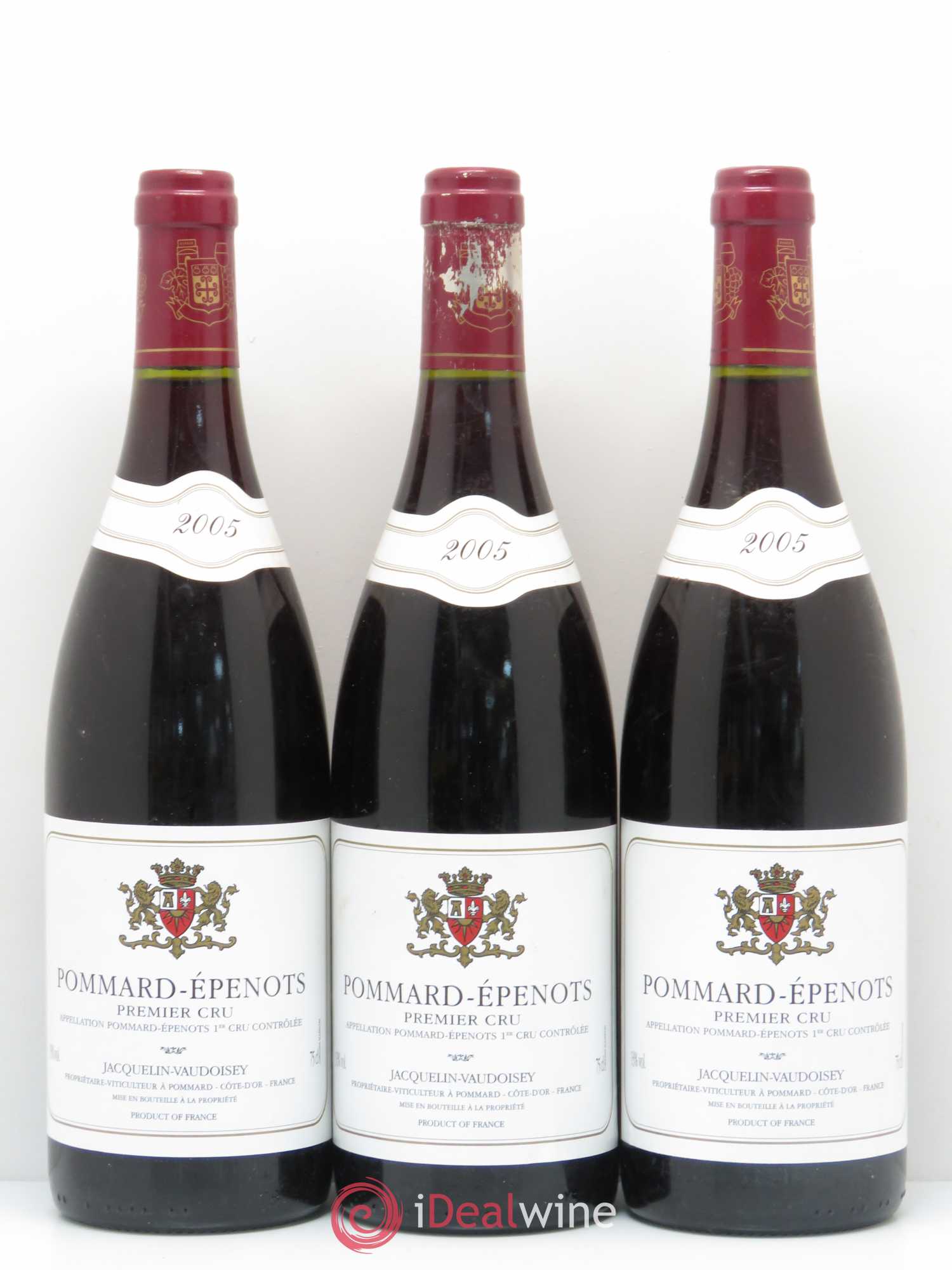 Pommard 1er Cru 1er Cru Les Epenots Domaine Jacquelin Vaudoisey 2005 - Posten von 3 Flaschen - 0