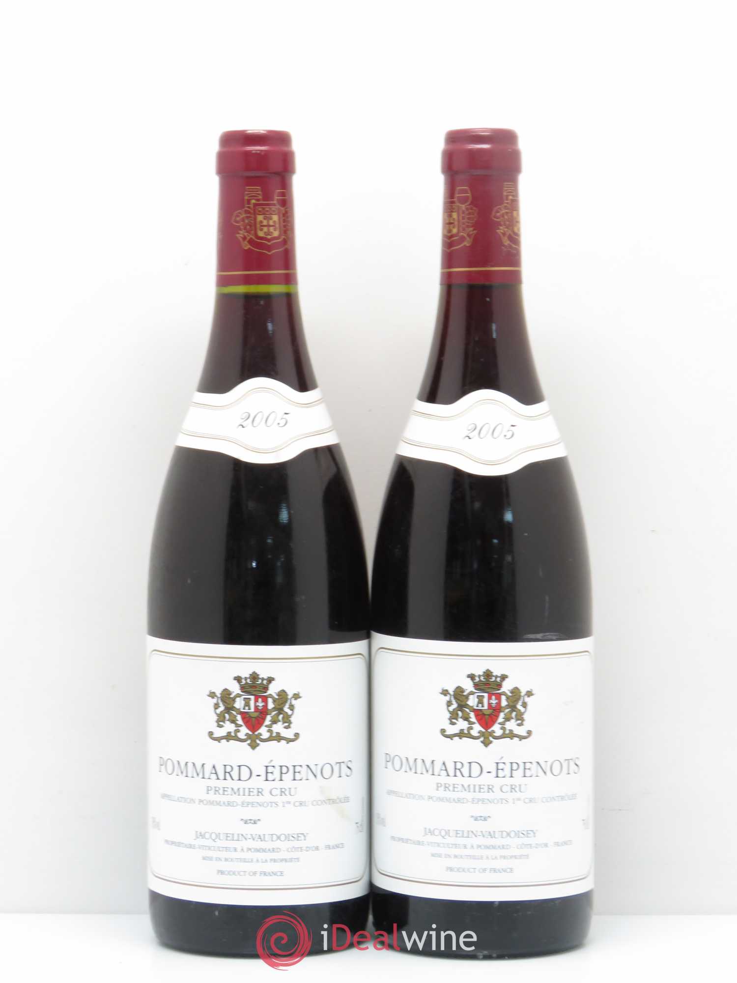 Pommard 1er Cru 1er Cru Les Epenots Domaine Jacquelin Vaudoisey 2005 - Posten von 2 Flaschen - 0