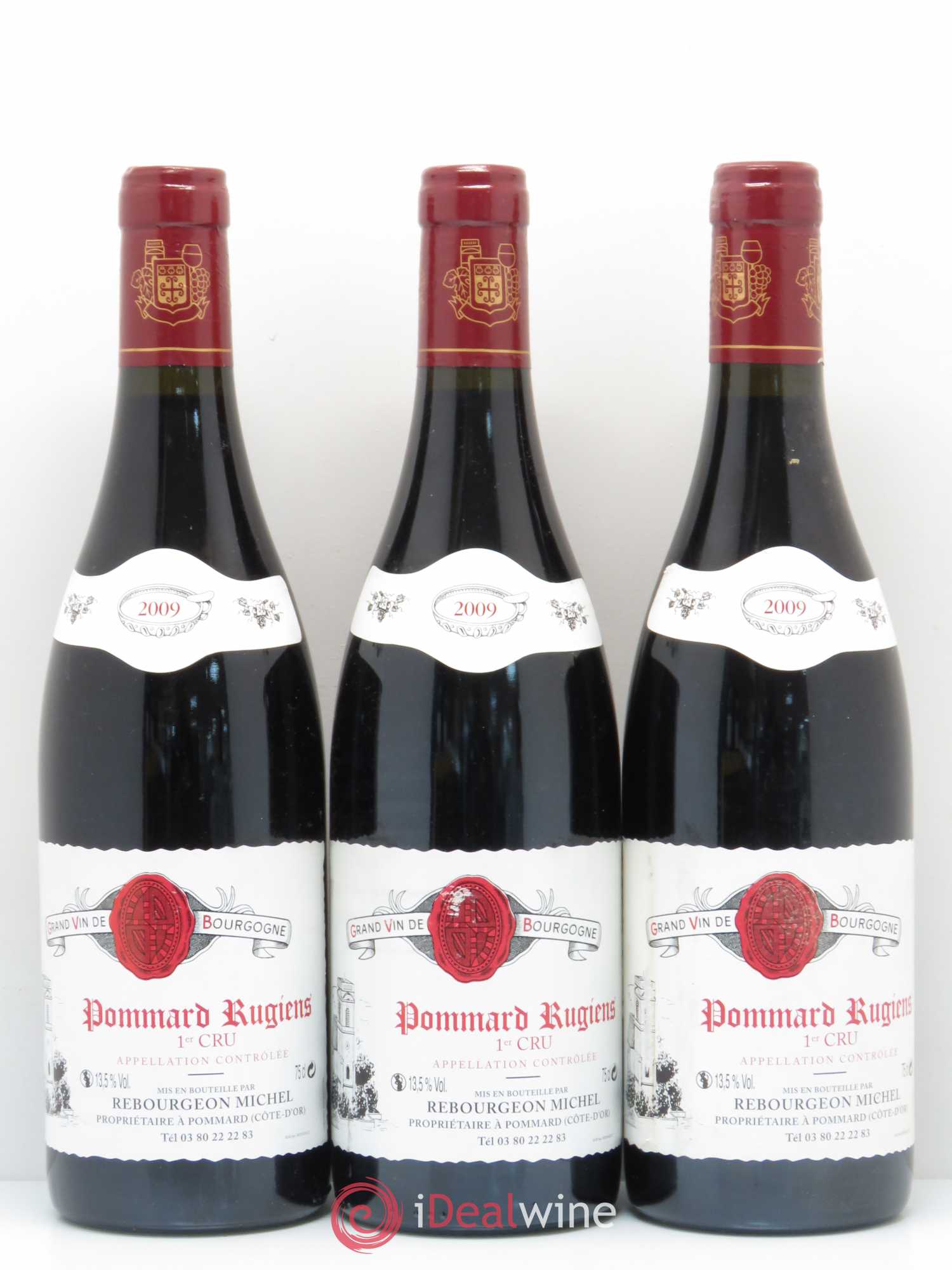 Pommard 1er Cru 1er Cru Rugiens Domaine Michel Rebourgeon 2009 - Posten von 3 Flaschen - 0