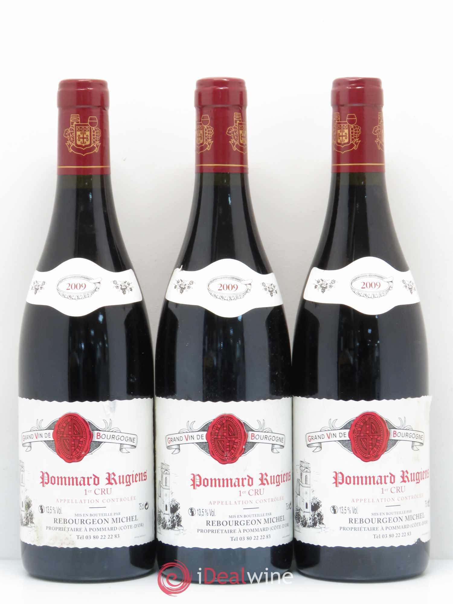 Pommard 1er Cru 1er Cru Rugiens Domaine Michel Rebourgeon 2009 - Posten von 3 Flaschen - 0