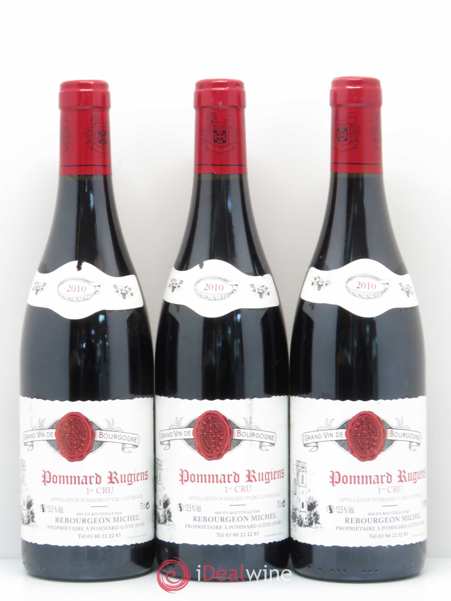 Pommard 1er Cru 1er Cru Rugiens Domaine Michel Rebourgeon 2010 - Posten von 3 Flaschen - 0