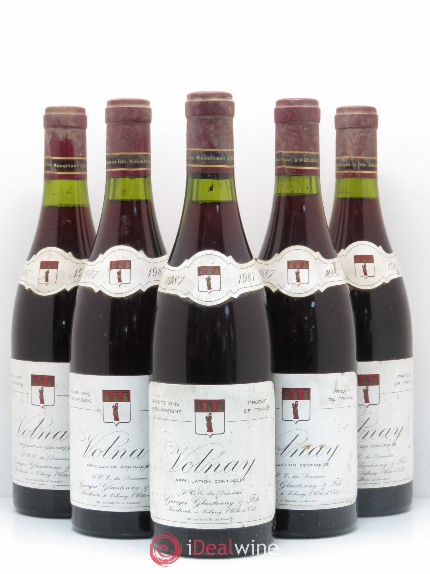 Volnay Domaine Georges Glantenay (sans prix de réserve) 1987 - Posten von 5 Flaschen - 0