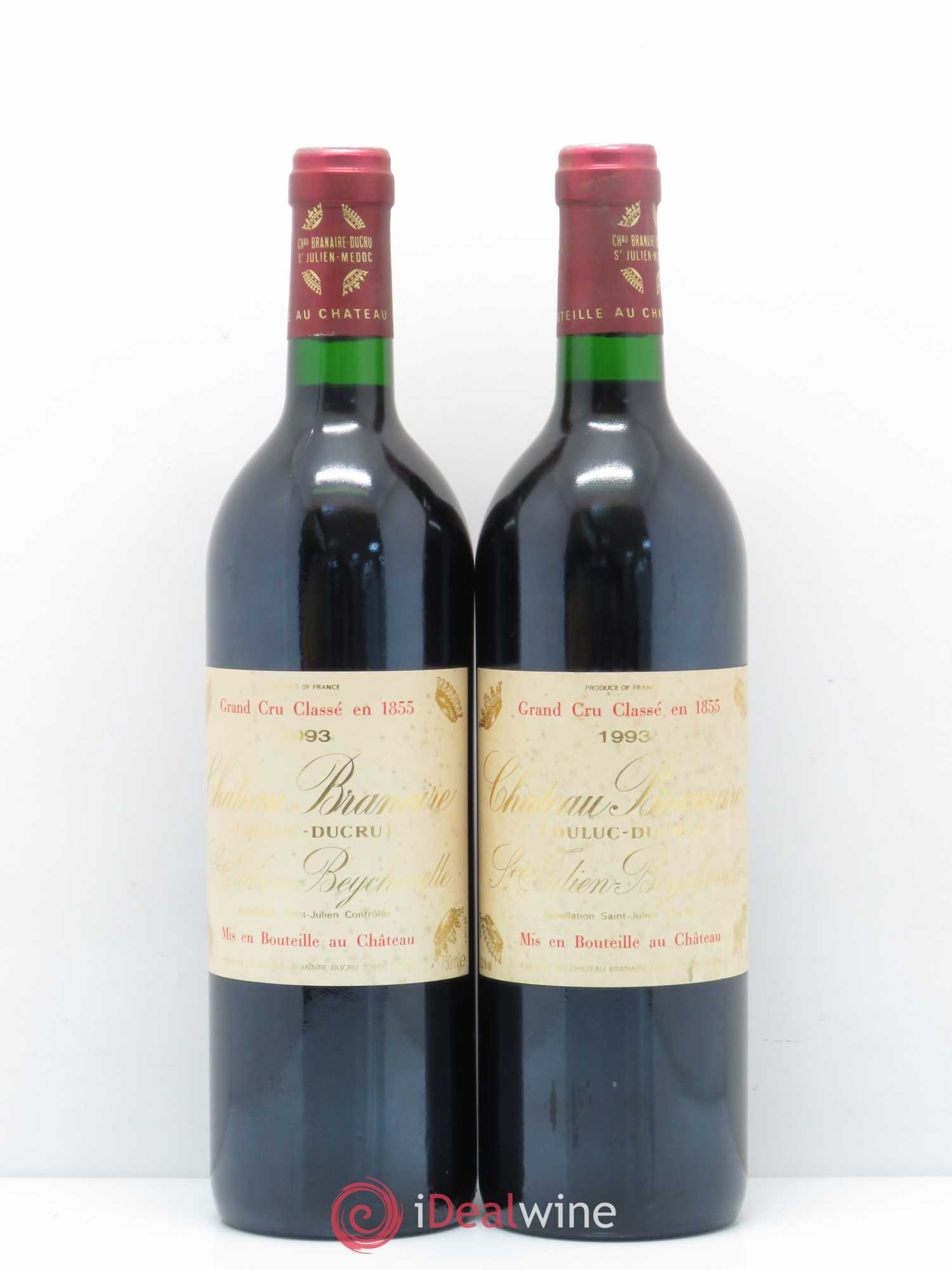 Château Branaire Ducru 4ème Grand Cru Classé 1993 - Lot de 2 bouteilles - 0