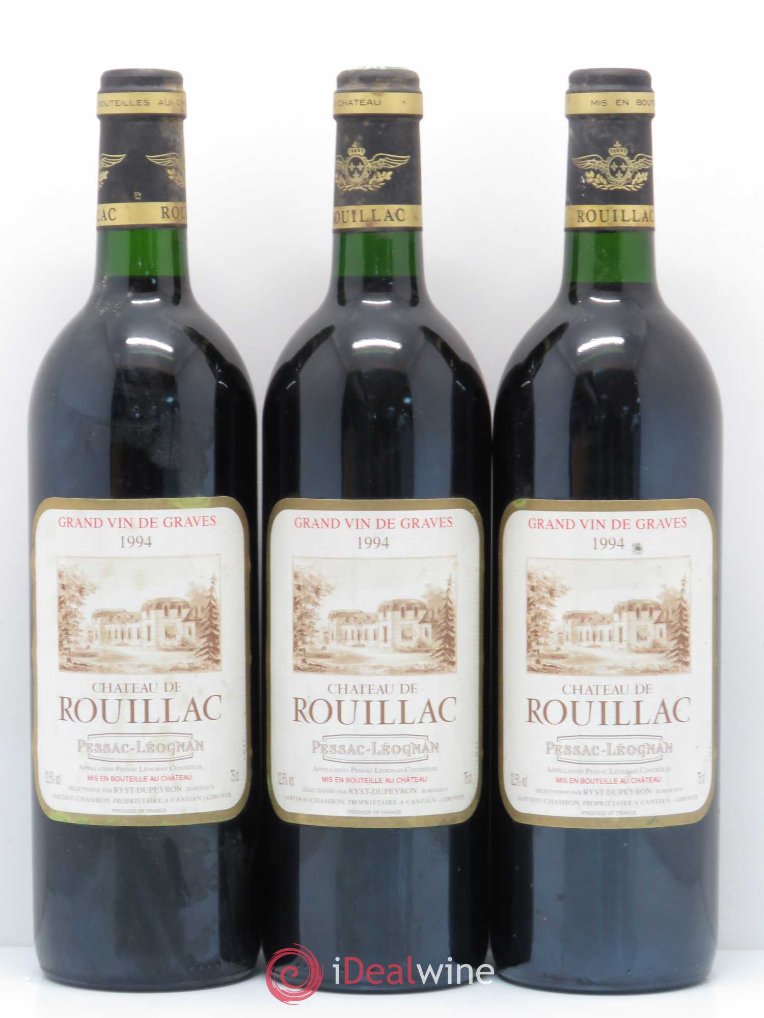 Pessac-Léognan Chateau de Rouillac (sans prix de réserve) 1994 - Posten von 3 Flaschen - 0