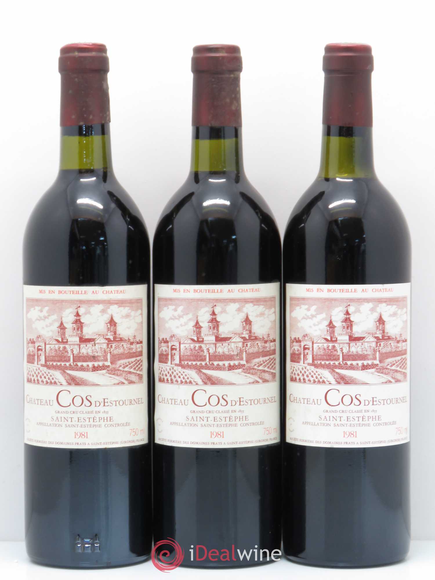 Cos d'Estournel 2ème Grand Cru Classé 1981 - Lot de 3 bouteilles - 0