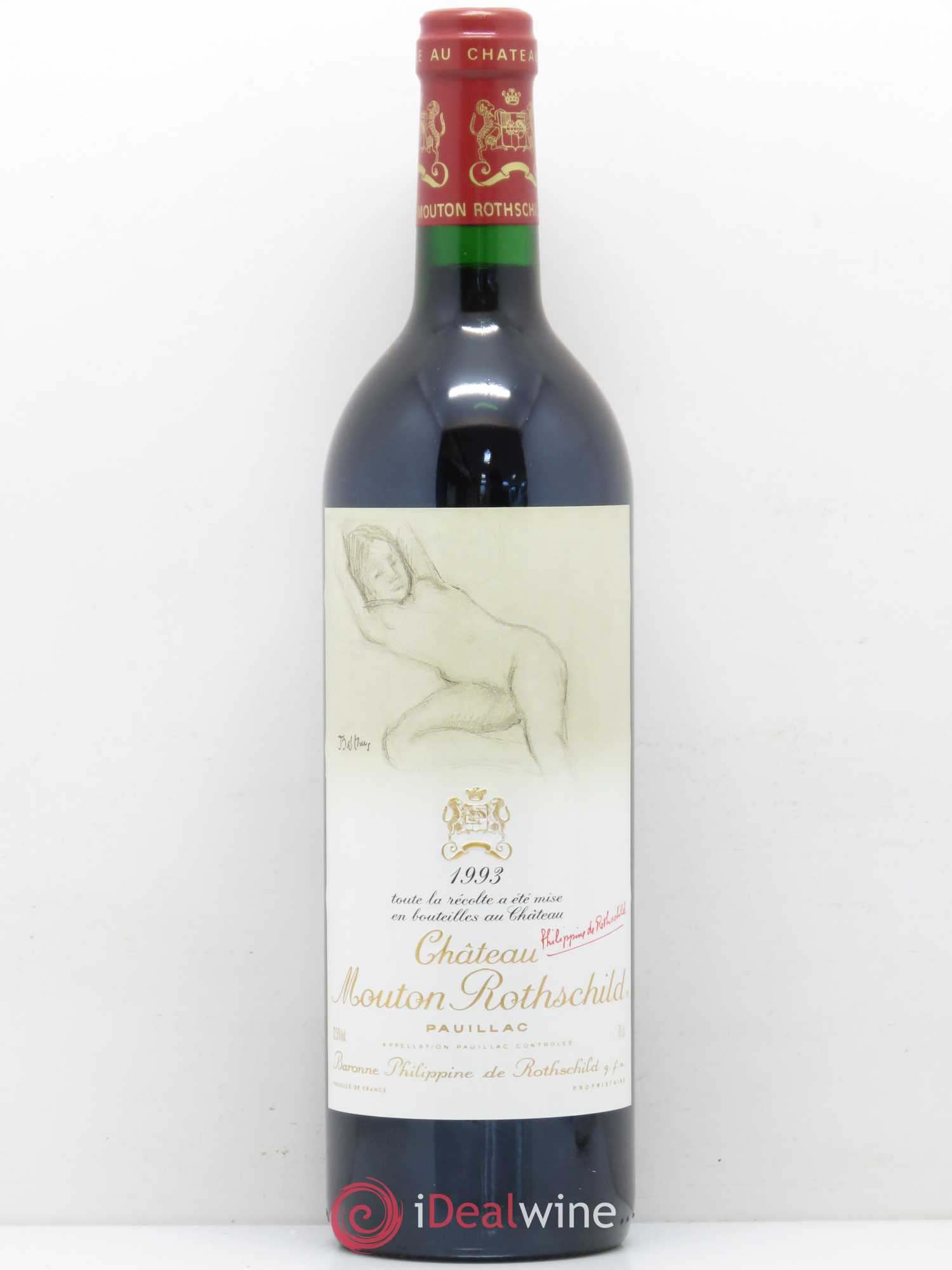 Château Mouton Rothschild 1er Grand Cru Classé 1993 - Lot de 1 bouteille - 0