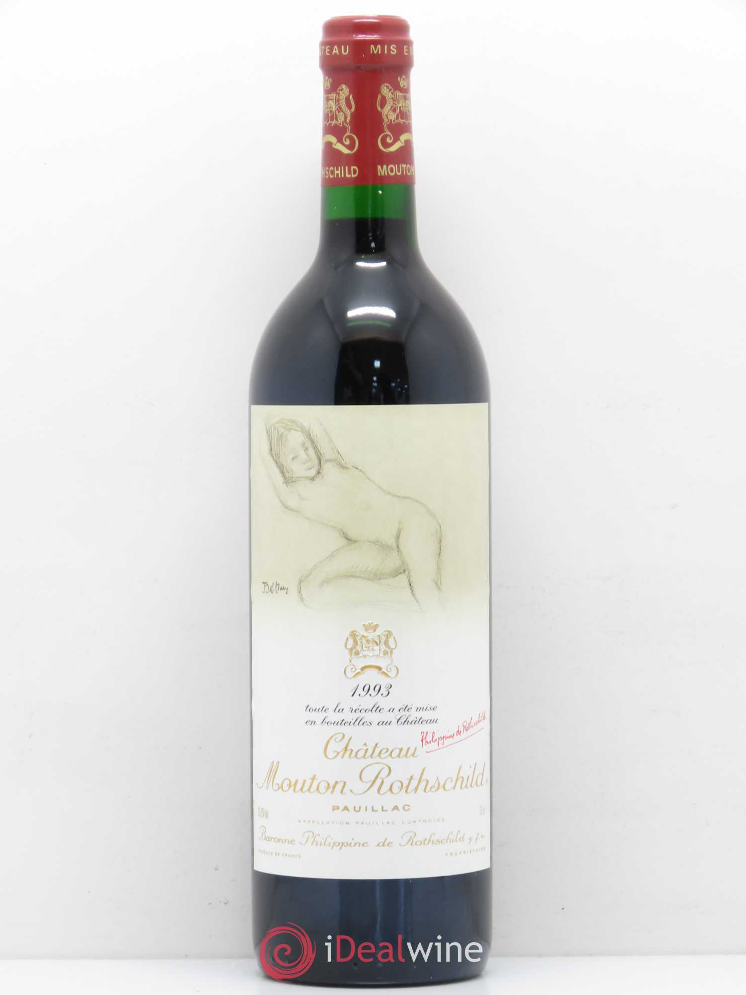 Château Mouton Rothschild 1er Grand Cru Classé 1993 - Lot de 1 bouteille - 0