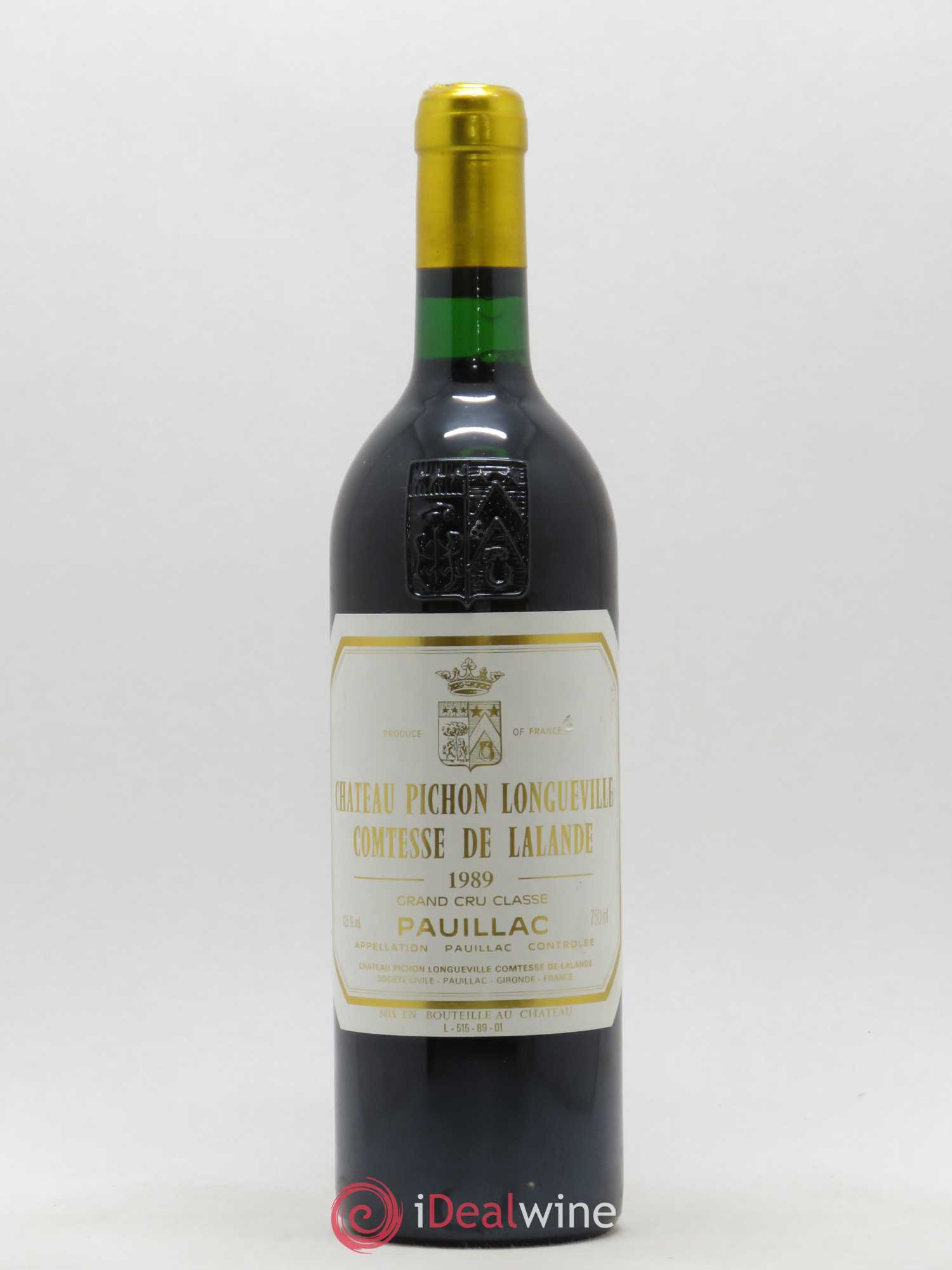 Château Pichon Longueville Comtesse de Lalande 2ème Grand Cru Classé 1989 - Lot de 1 bouteille - 0