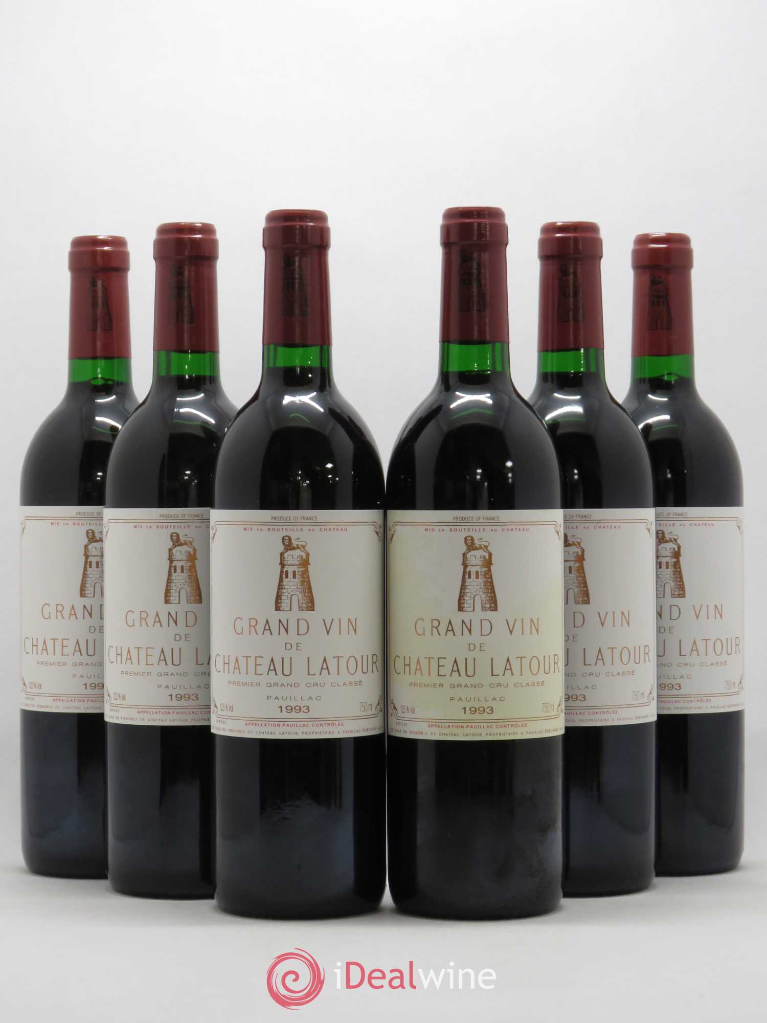 Château Latour 1er Grand Cru Classé 1993 - Lot de 6 bouteilles - 0