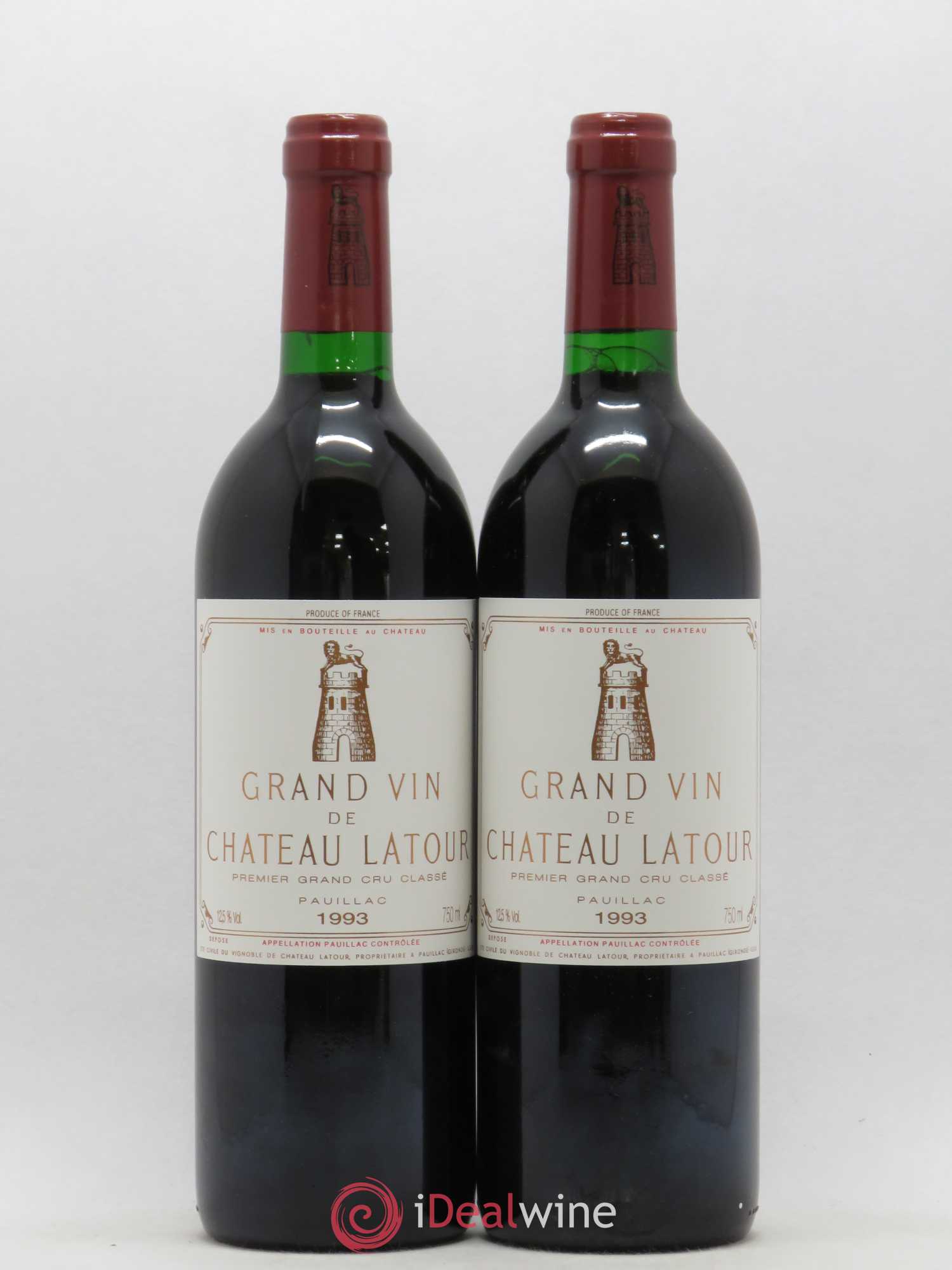Château Latour 1er Grand Cru Classé 1993 - Lot de 2 bouteilles - 0