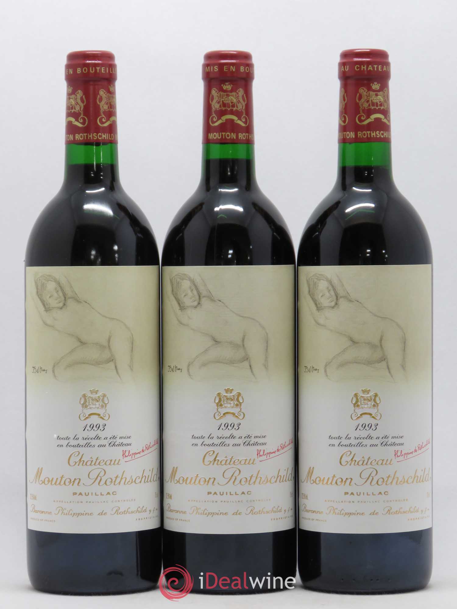 Château Mouton Rothschild 1er Grand Cru Classé 1993 - Lot de 6 bouteilles - 3