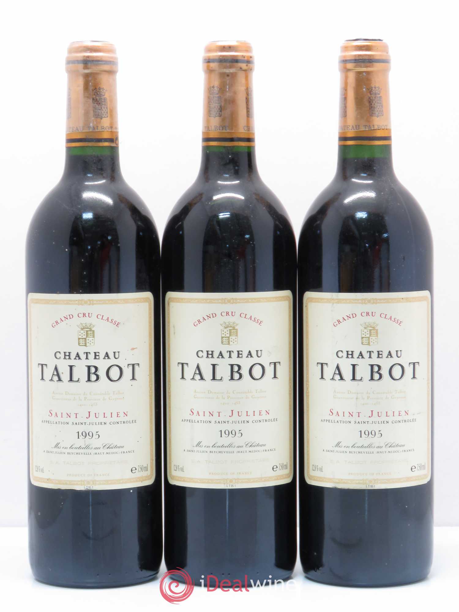 Château Talbot 4ème Grand Cru Classé 1995 - Lot de 6 bouteilles - 2