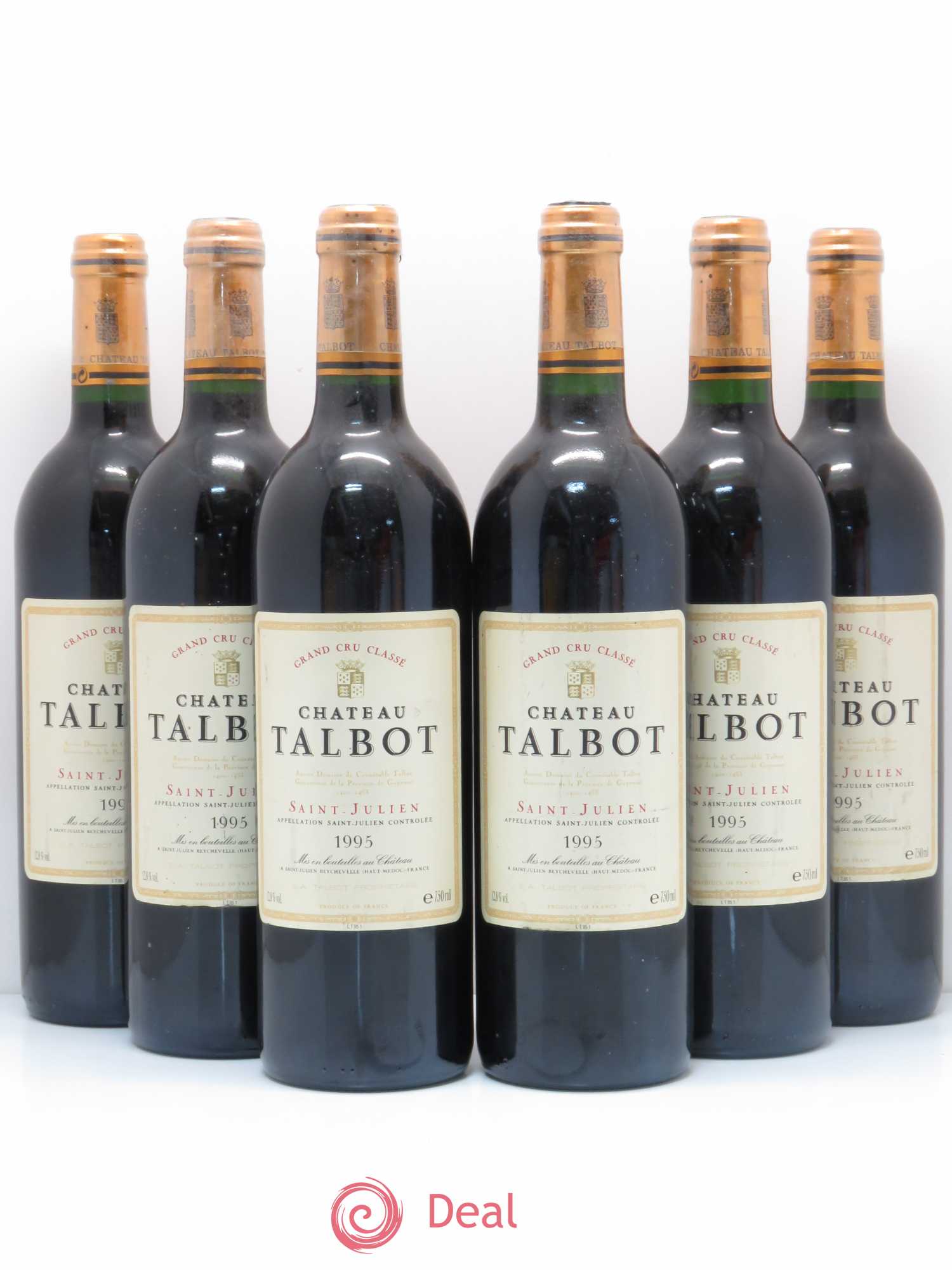 Château Talbot 4ème Grand Cru Classé 1995 - Lot de 6 bouteilles - 0