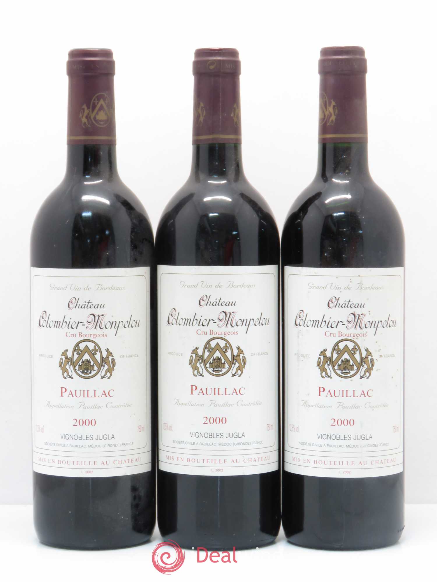 Château Colombier Monpelou Cru Bourgeois 2000 - Lot de 6 bouteilles - 2
