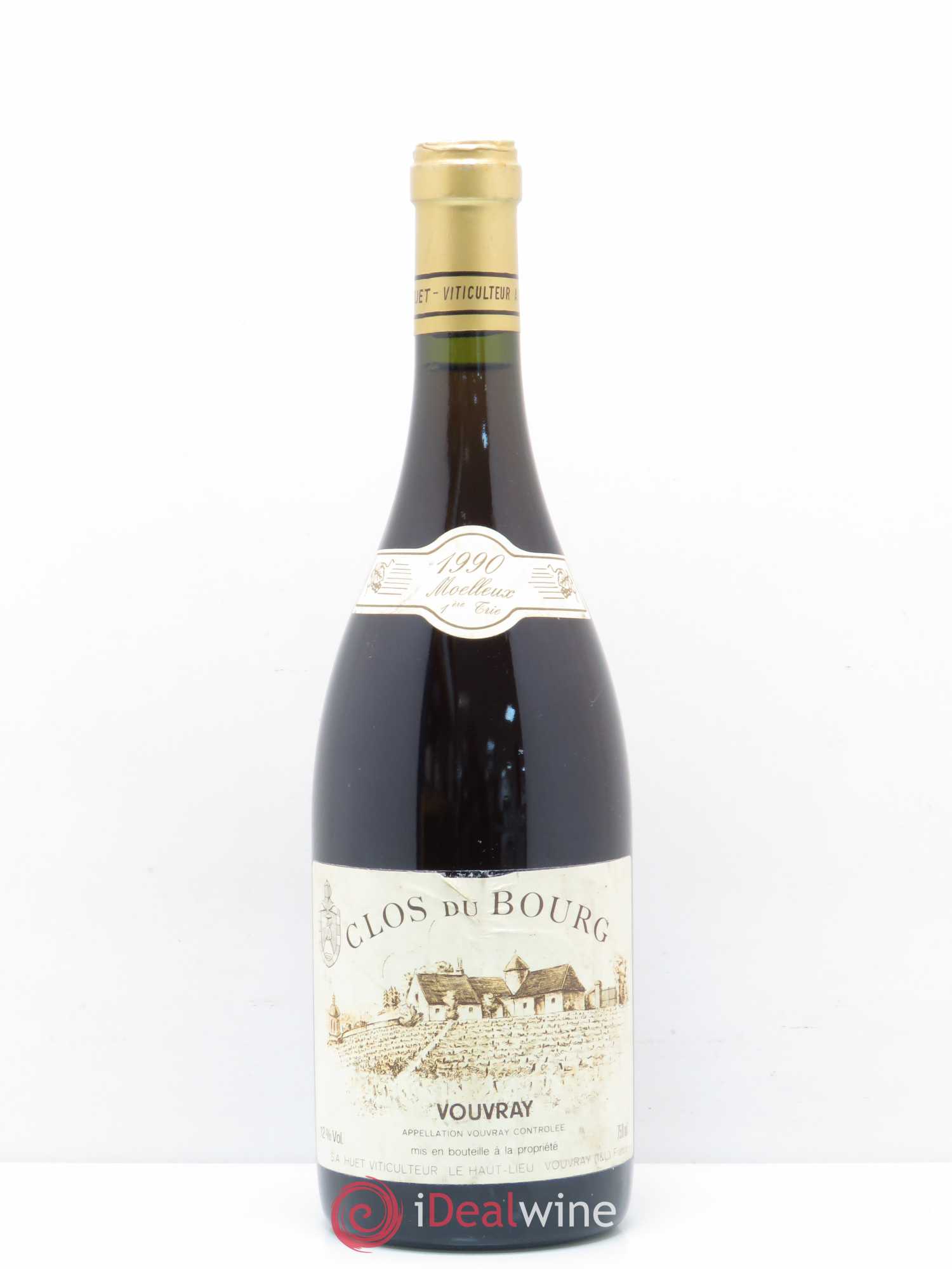 Vouvray Clos du Bourg Moelleux 1ère trie Domaine Huet 1990 - Lotto di 1 bottiglia - 0