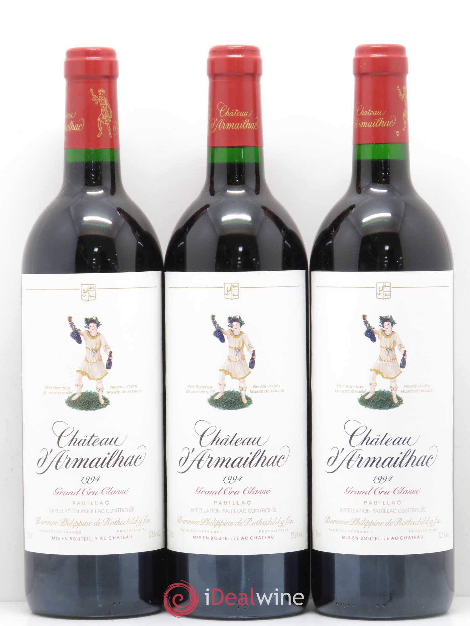 Château d' Armailhac - Mouton Baron(ne) Philippe 5ème Grand Cru Classé 1994 - Lot de 12 bouteilles - 3