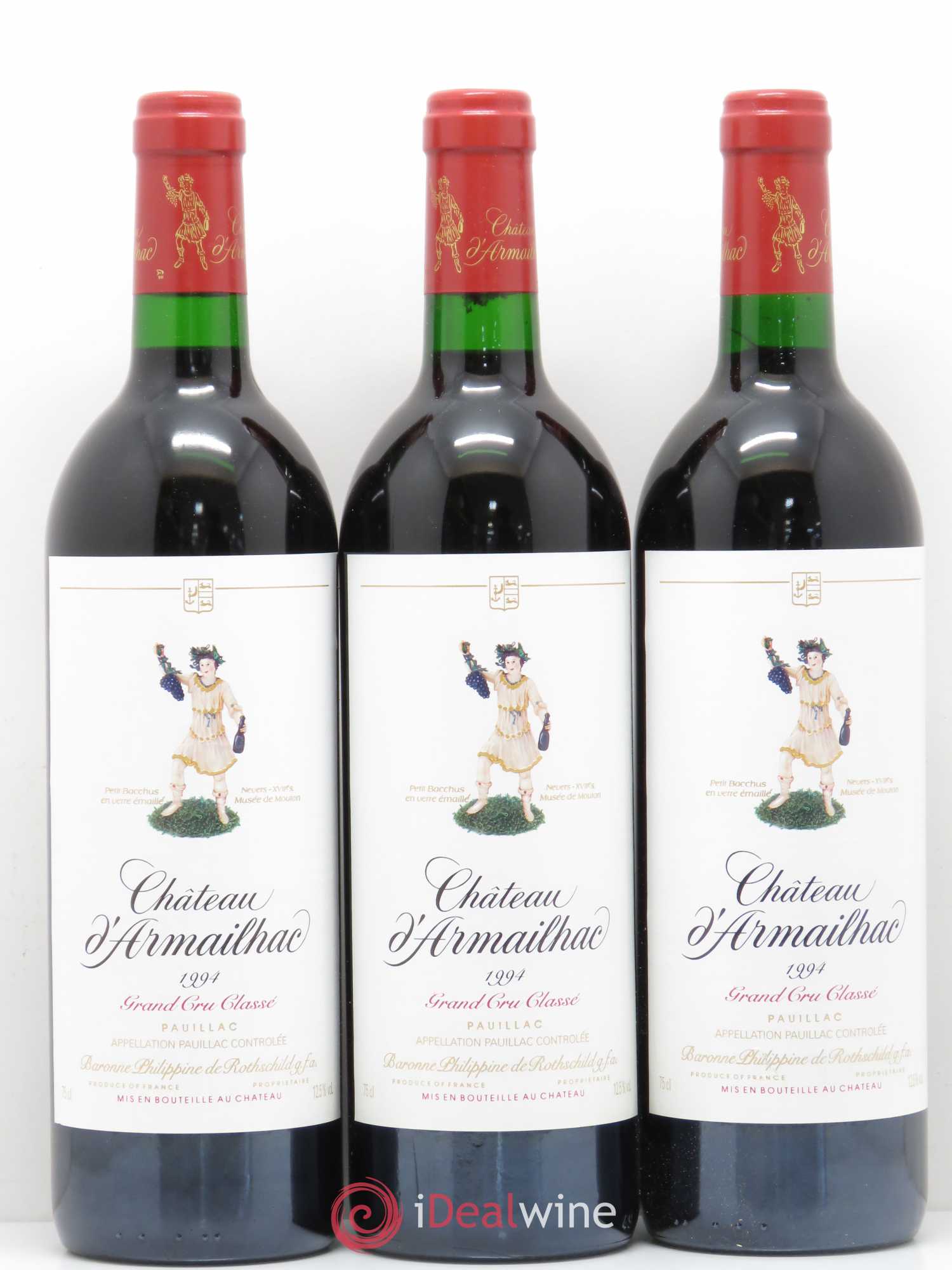 Château d' Armailhac - Mouton Baron(ne) Philippe 5ème Grand Cru Classé 1994 - Lot de 12 bouteilles - 4