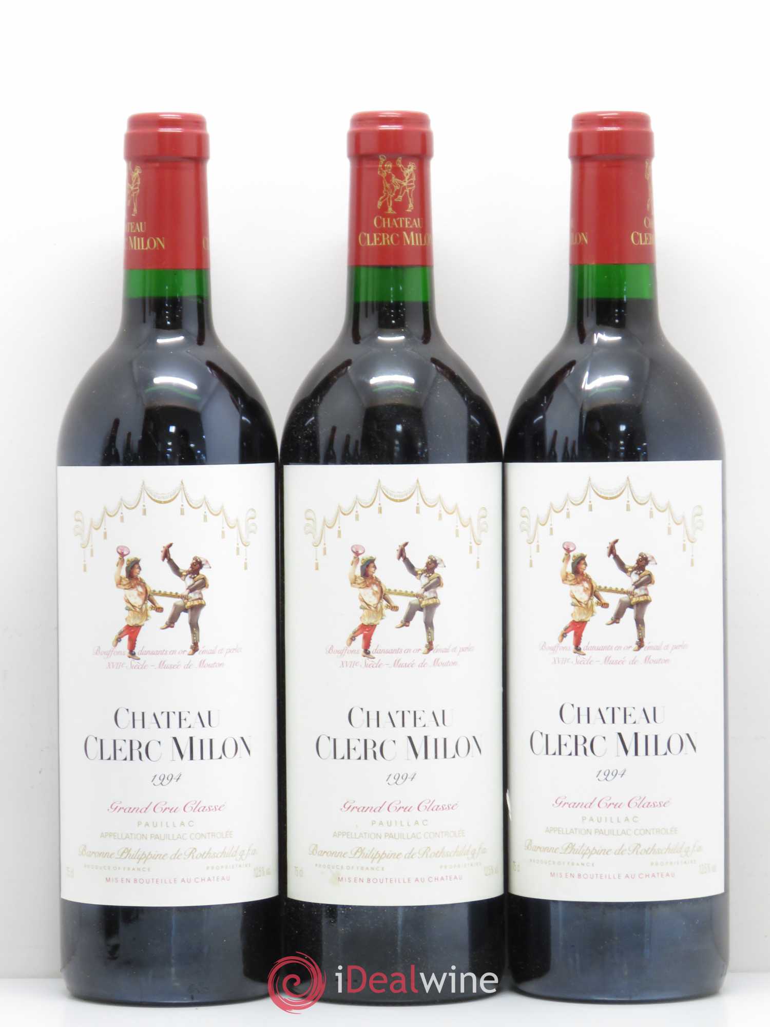 Château Clerc Milon 5ème Grand Cru Classé 1994 - Lot de 6 bouteilles - 1