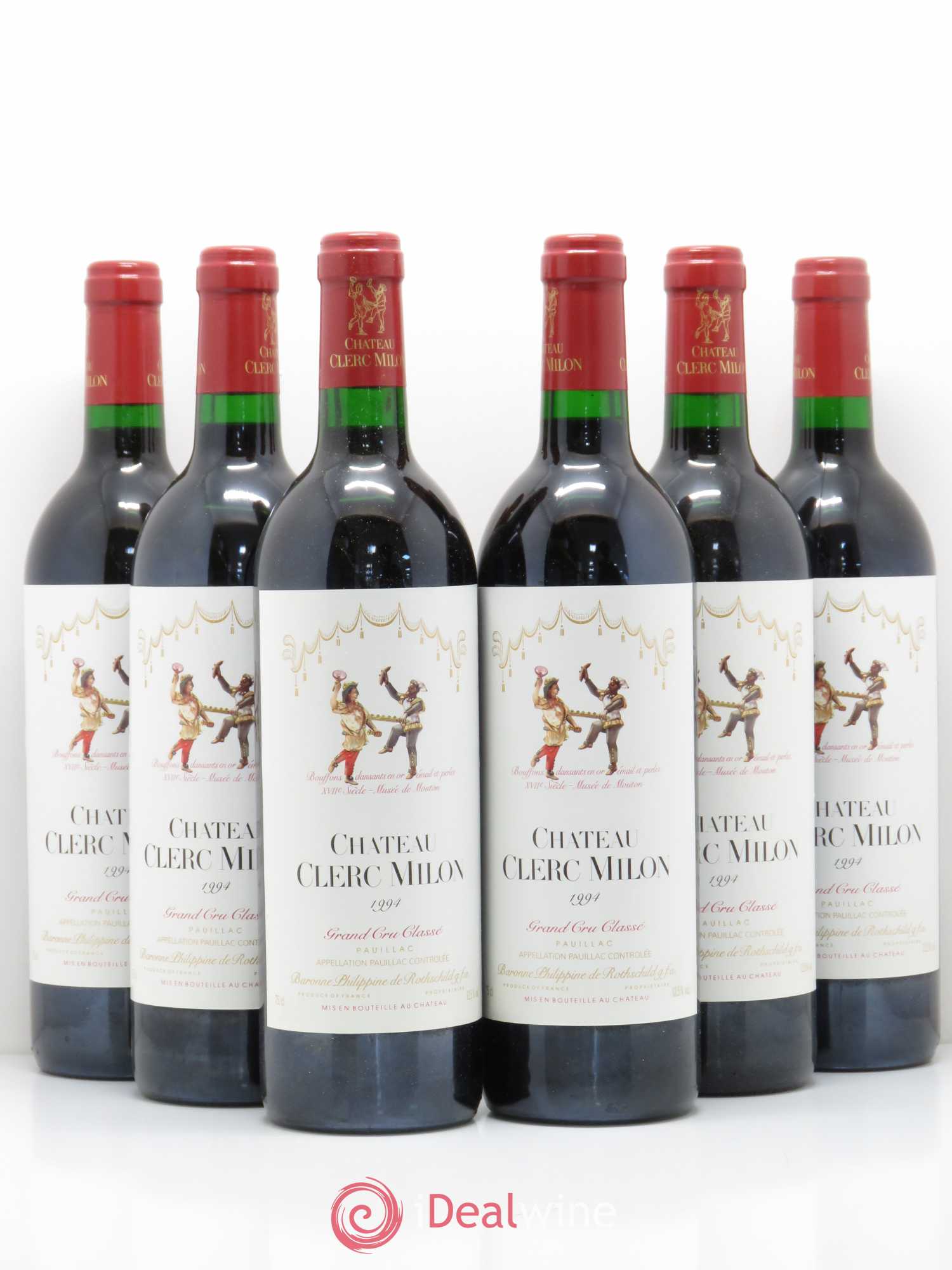 Château Clerc Milon 5ème Grand Cru Classé 1994 - Lot de 6 bouteilles - 0