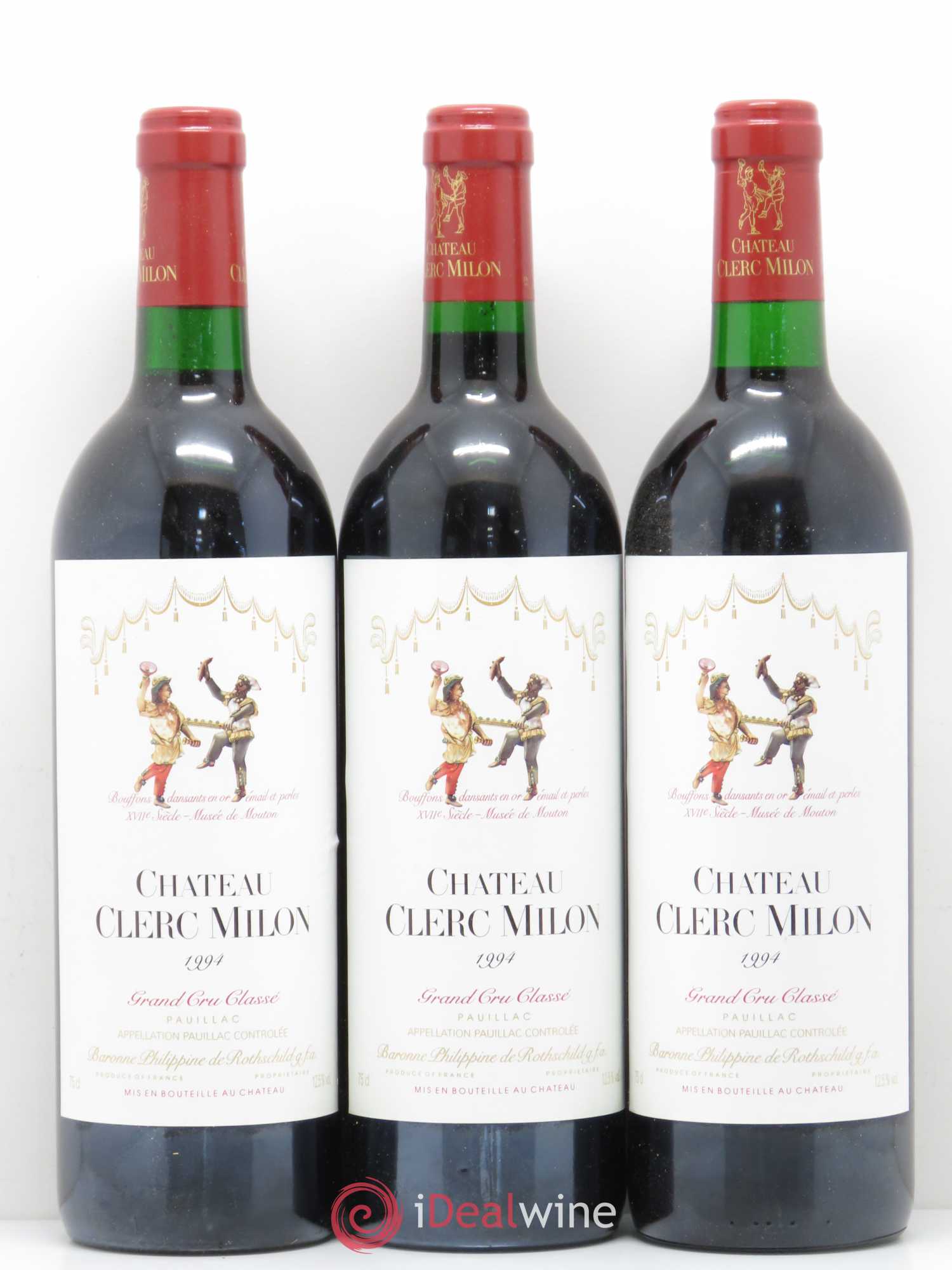 Château Clerc Milon 5ème Grand Cru Classé 1994 - Lot de 6 bouteilles - 1