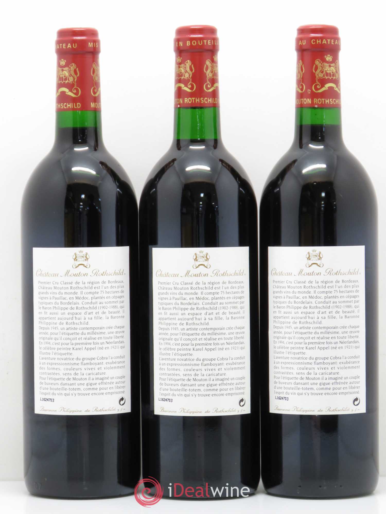 Château Mouton Rothschild 1er Grand Cru Classé 1994 - Lot de 12 bouteilles - 4