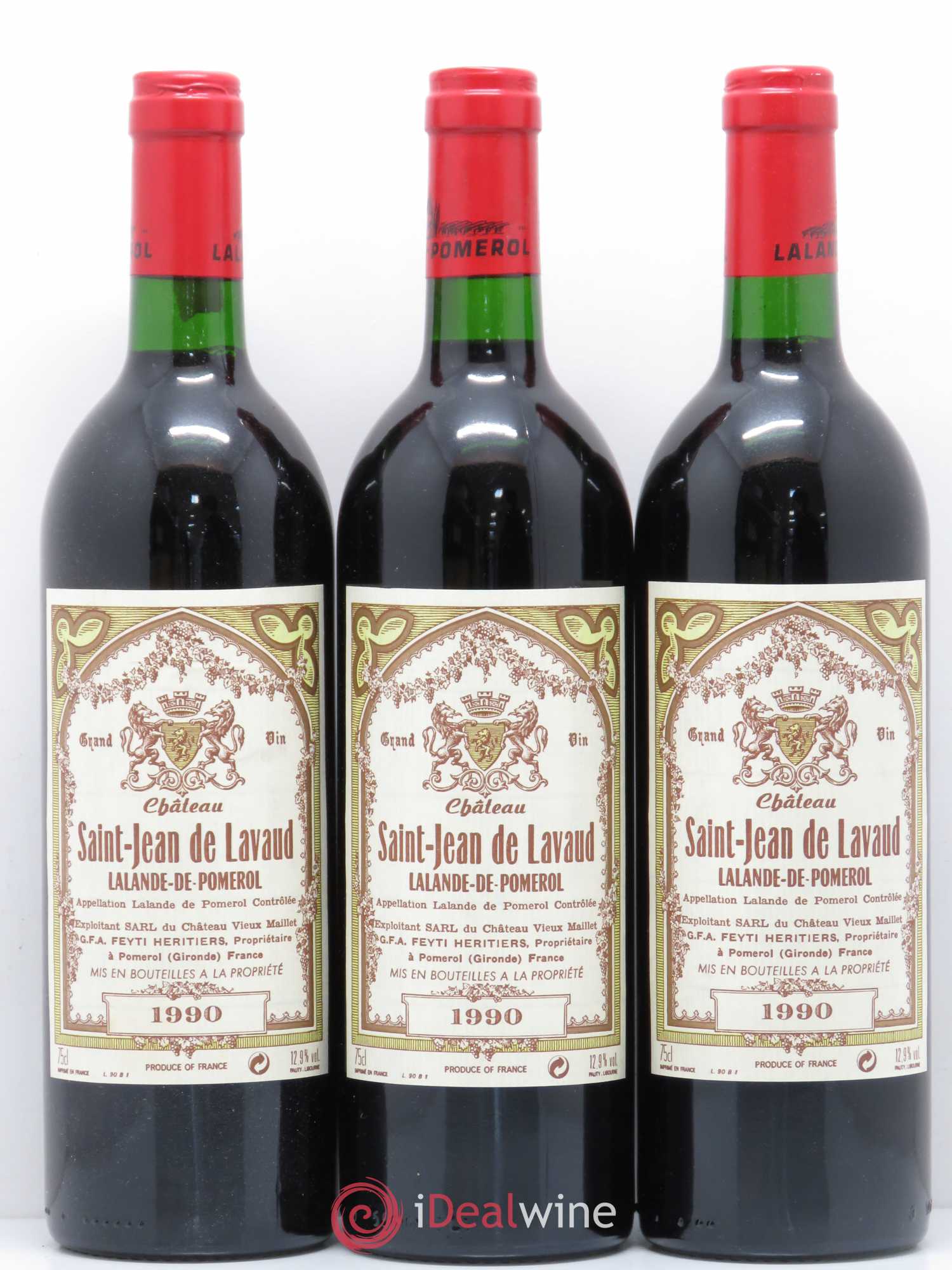 Bordeaux Saint Jean de Lavaud Lalande de Pomerol (sans prix de réserve) 1990 - Posten von 12 Flaschen - 1