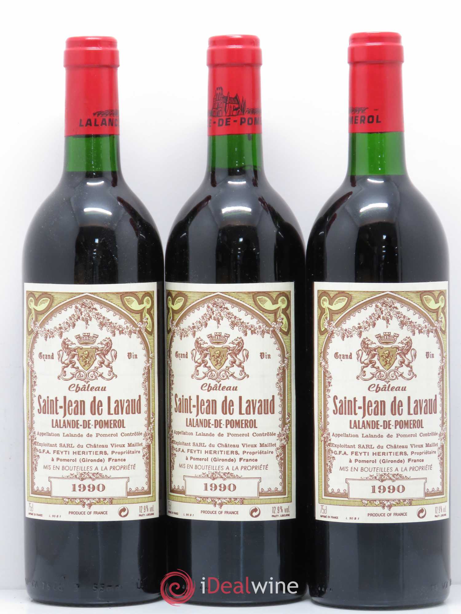 Bordeaux Saint Jean de Lavaud Lalande de Pomerol (sans prix de réserve) 1990 - Posten von 12 Flaschen - 2