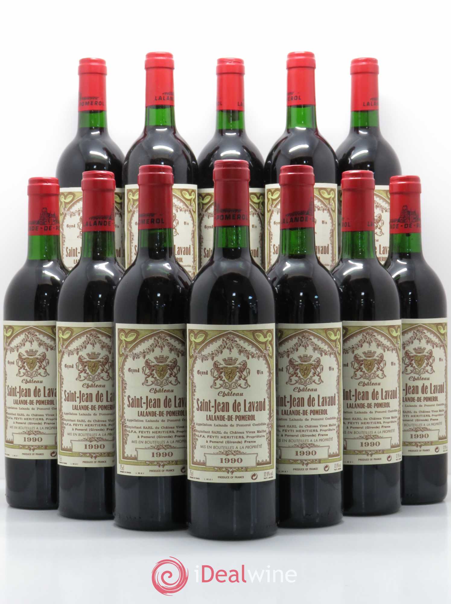 Bordeaux Saint Jean de Lavaud Lalande de Pomerol (sans prix de réserve) 1990 - Posten von 12 Flaschen - 0