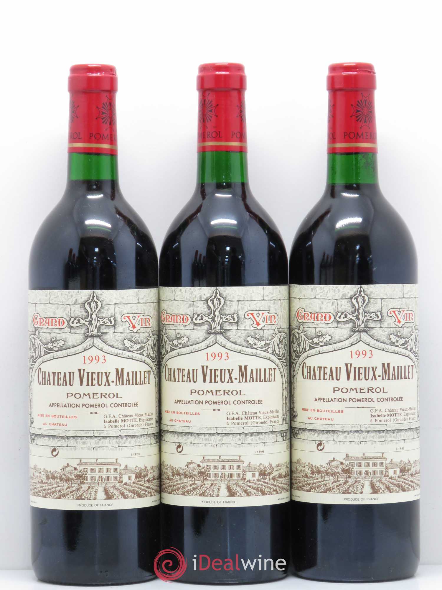 Château Vieux Maillet (sans prix de réserve) 1993 - Lot de 6 bouteilles - 1
