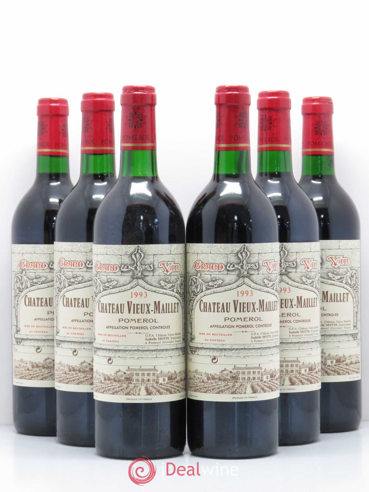 Château Vieux Maillet (sans prix de réserve) 1993 - Lot de 6 bouteilles - 0