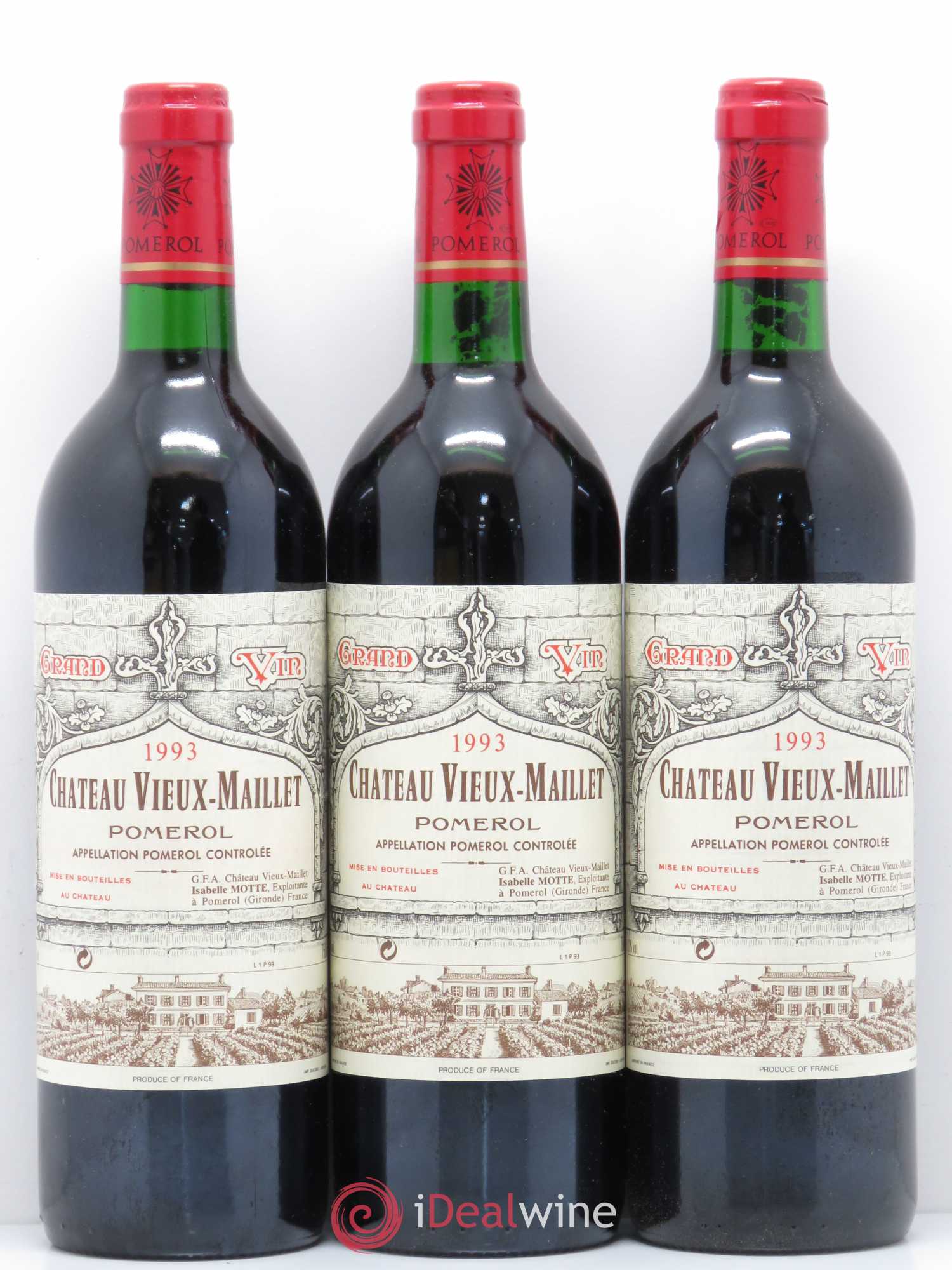 Château Vieux Maillet (sans prix de réserve) 1993 - Lot de 5 bouteilles - 1