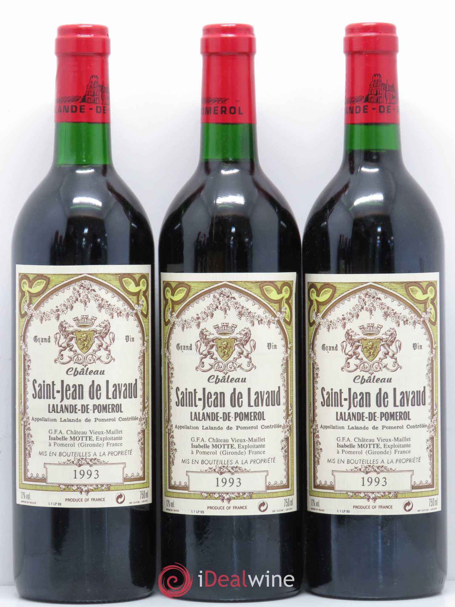 Bordeaux Saint Jean de Lavaud Lalande de Pomerol (no reserve) 1993 - Lot of 6 bottles - 1