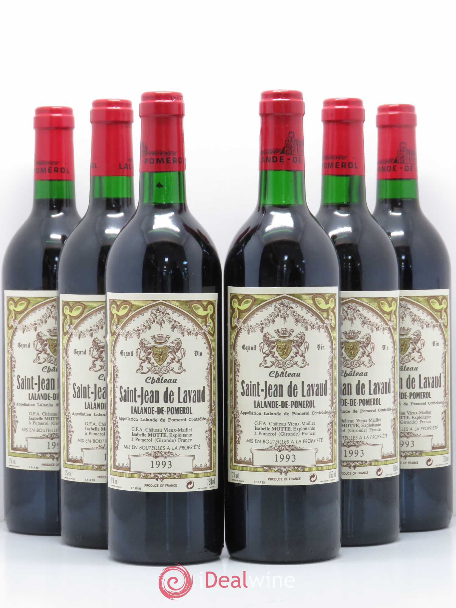 Bordeaux Saint Jean de Lavaud Lalande de Pomerol (no reserve) 1993 - Lot of 6 bottles - 0