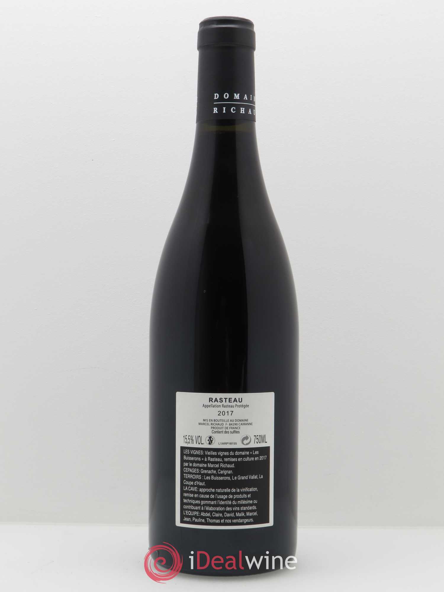 Rasteau Marcel Richaud 2017 - Lot de 1 bouteille - 1