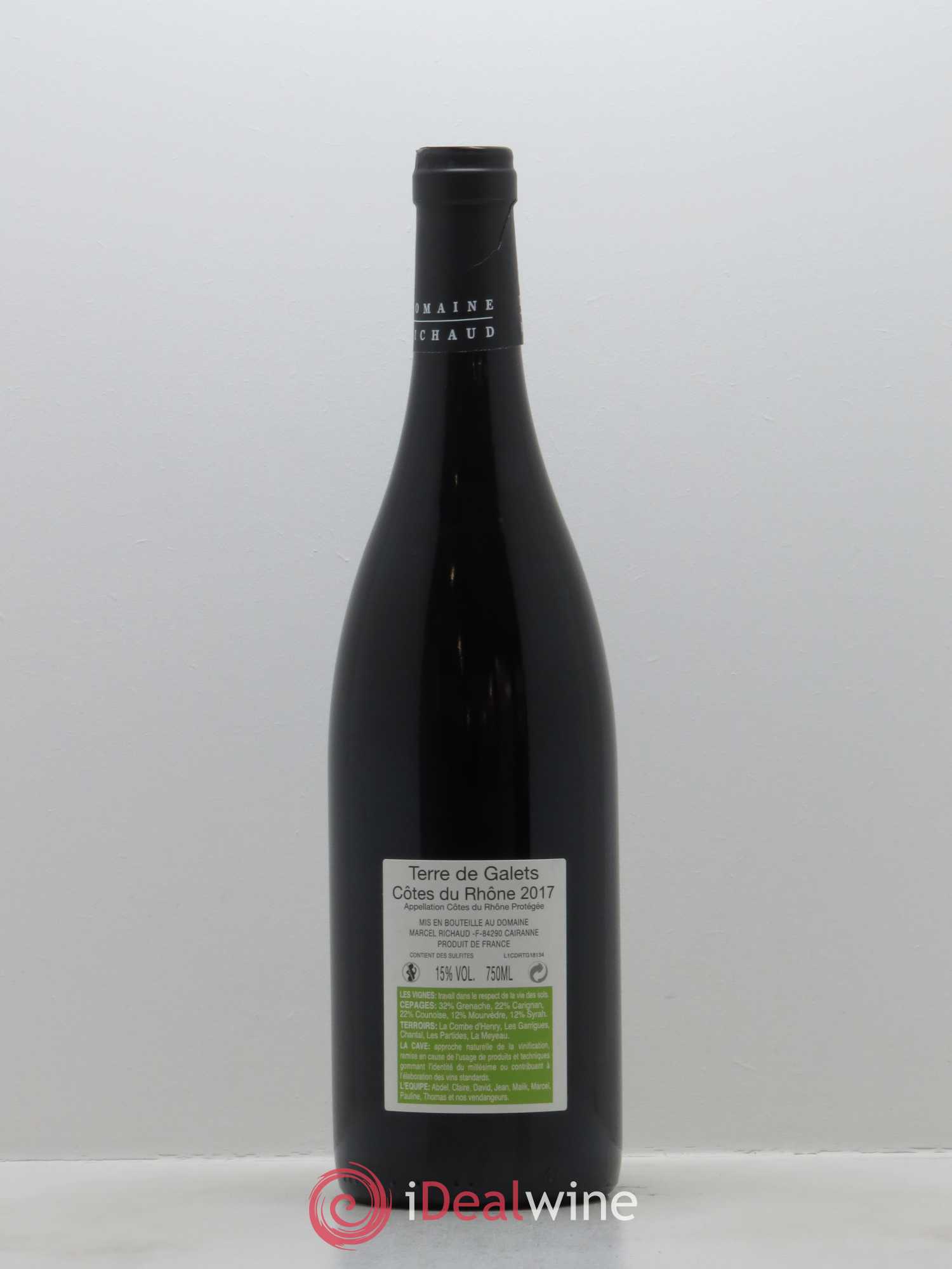 Côtes-du-Rhône Terre de Galets Marcel Richaud 2017 - Lot de 1 bouteille - 1