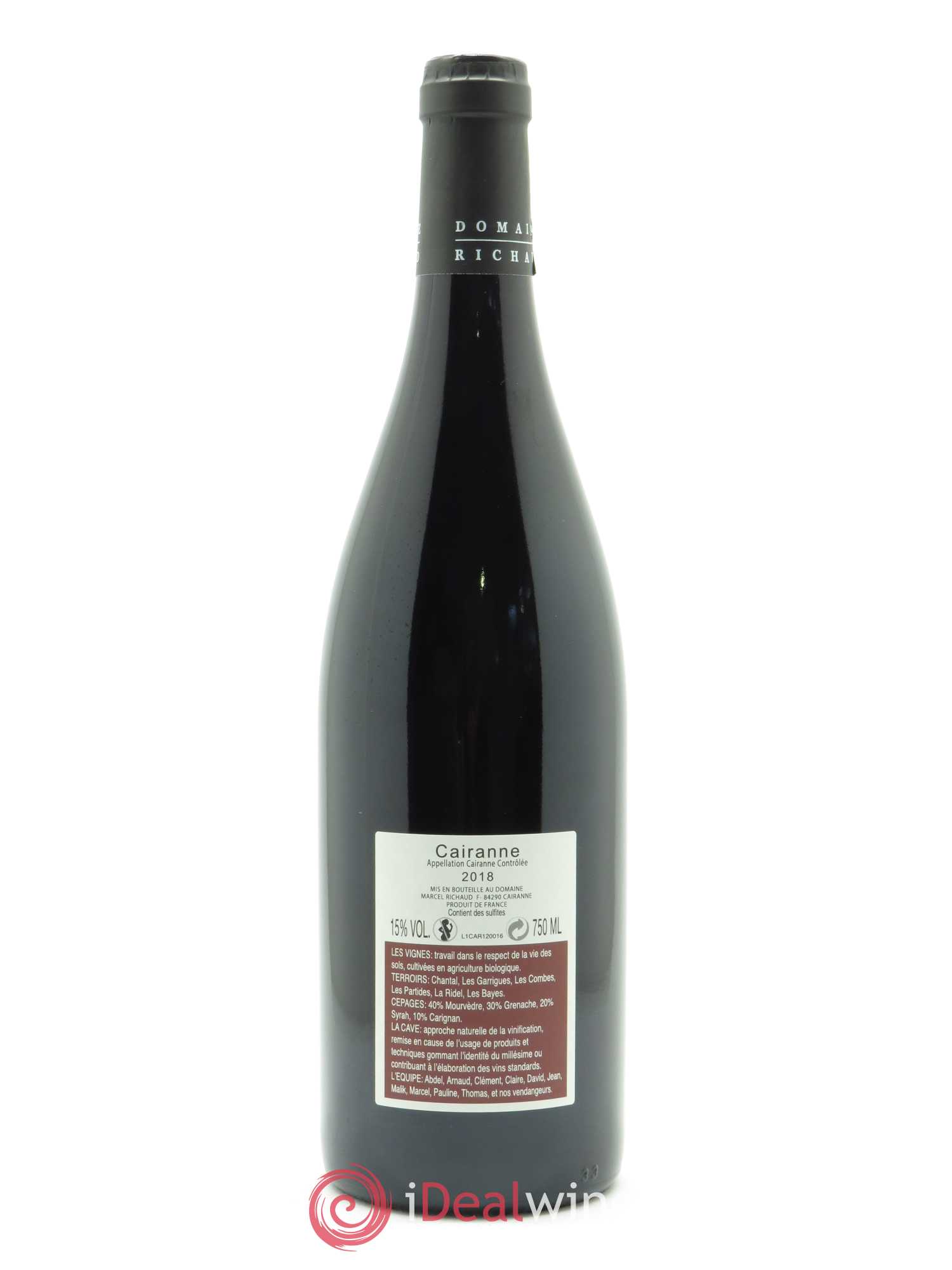 Cairanne Marcel Richaud 2018 - Lot de 1 bouteille - 1