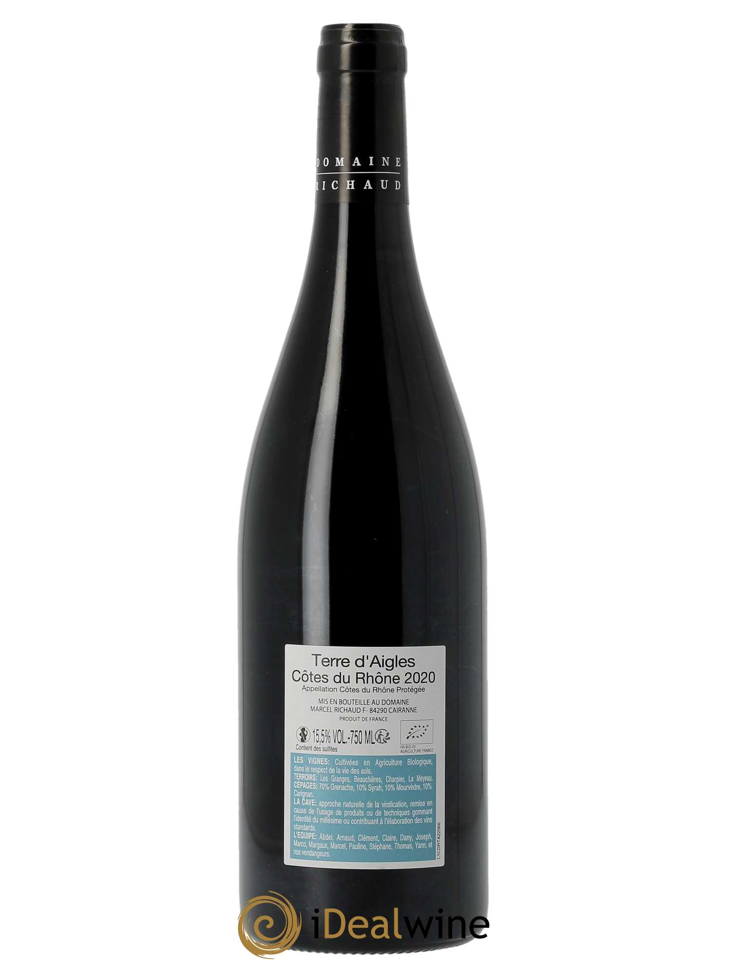 Côtes-du-Rhône Terre d'Aigles Marcel Richaud 2020 - Lot of 1 bottle - 1