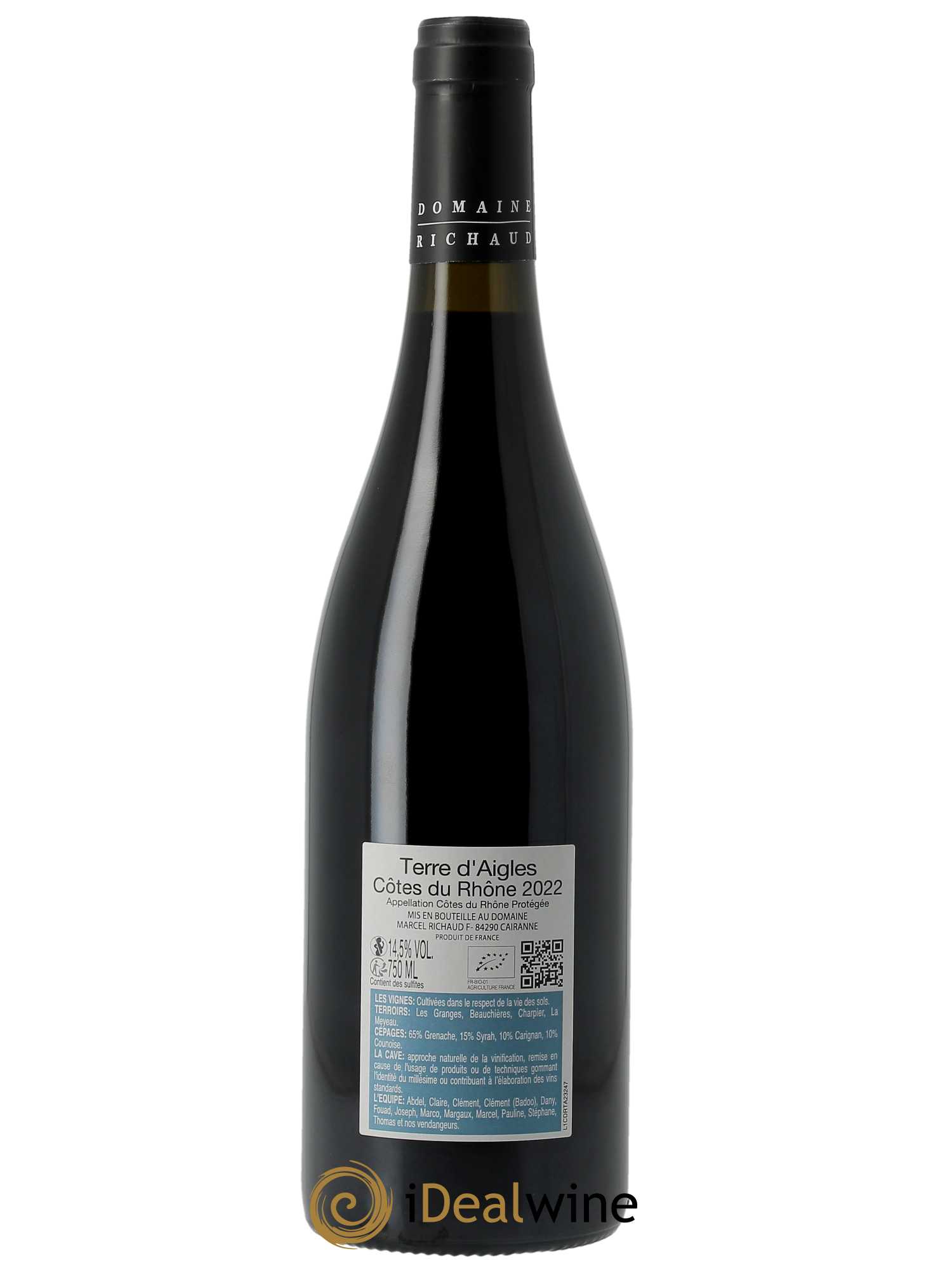 Côtes-du-Rhône Terre d'Aigles Marcel Richaud 2022 - Lot of 1 bottle - 1