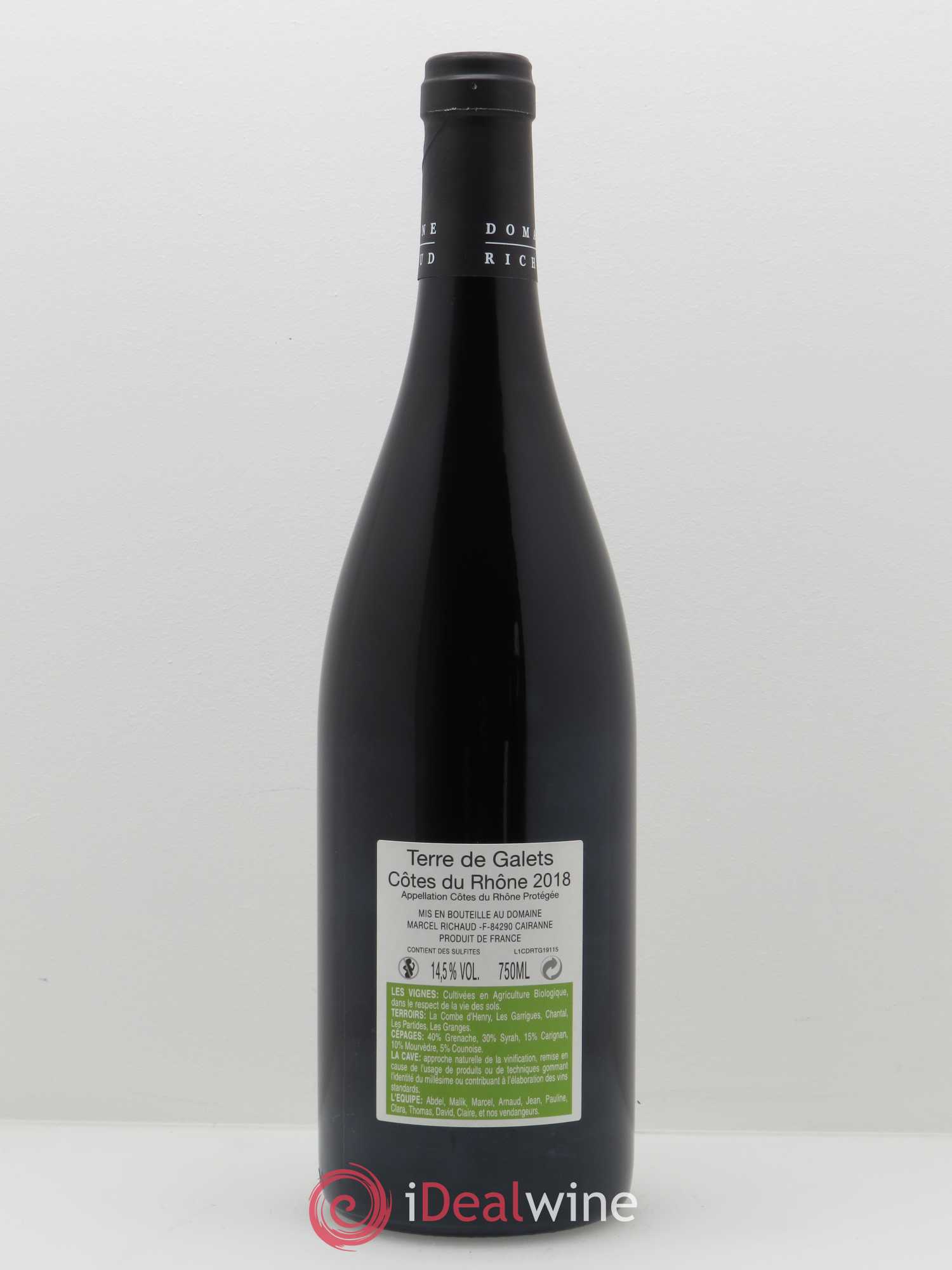 Côtes-du-Rhône Terre de Galets Marcel Richaud 2018 - Posten von 1 Flasche - 1