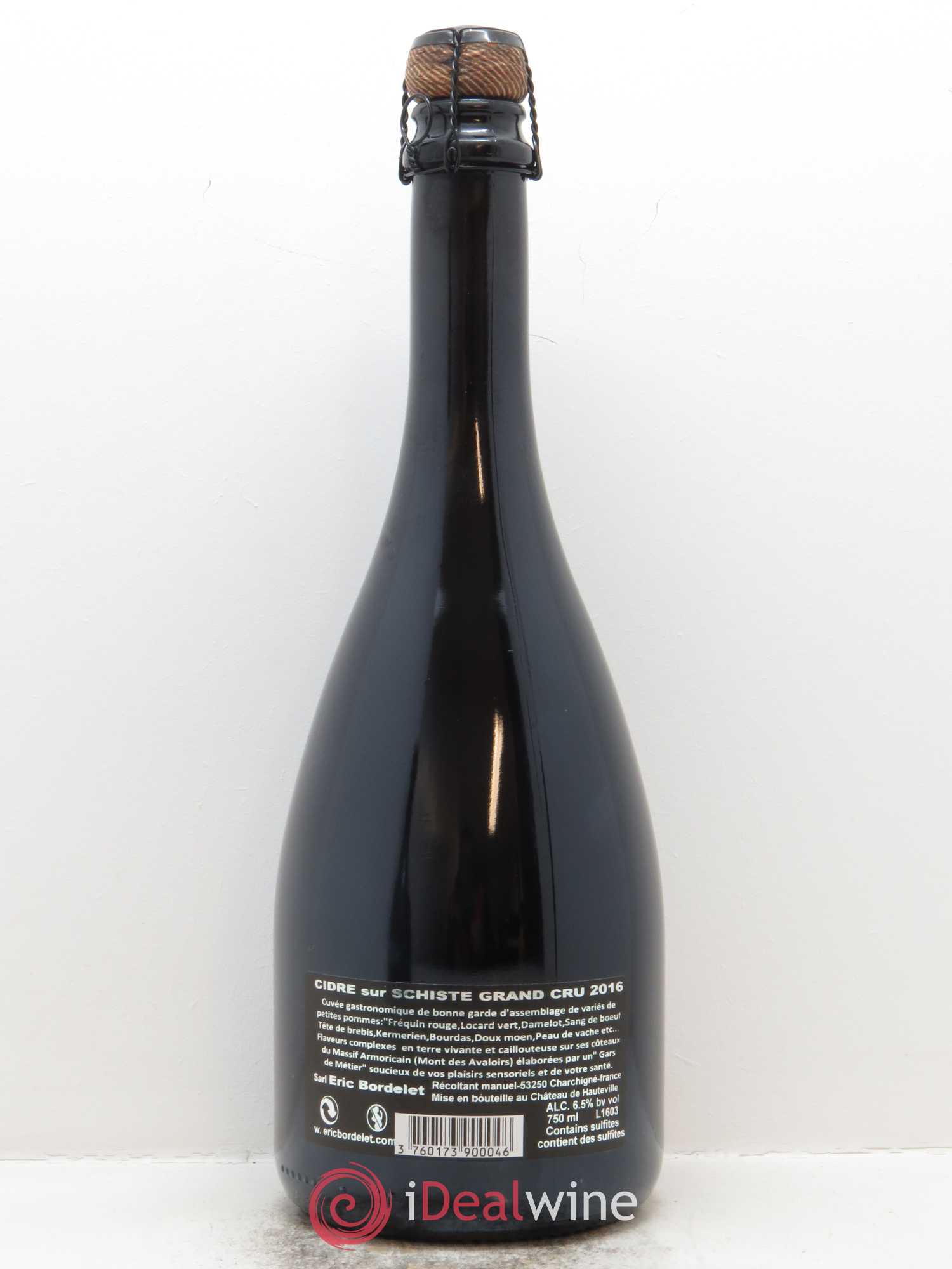 Mayenne Cidre Sydre Argelette Eric Bordelet 2016 - Lot de 1 bouteille - 1