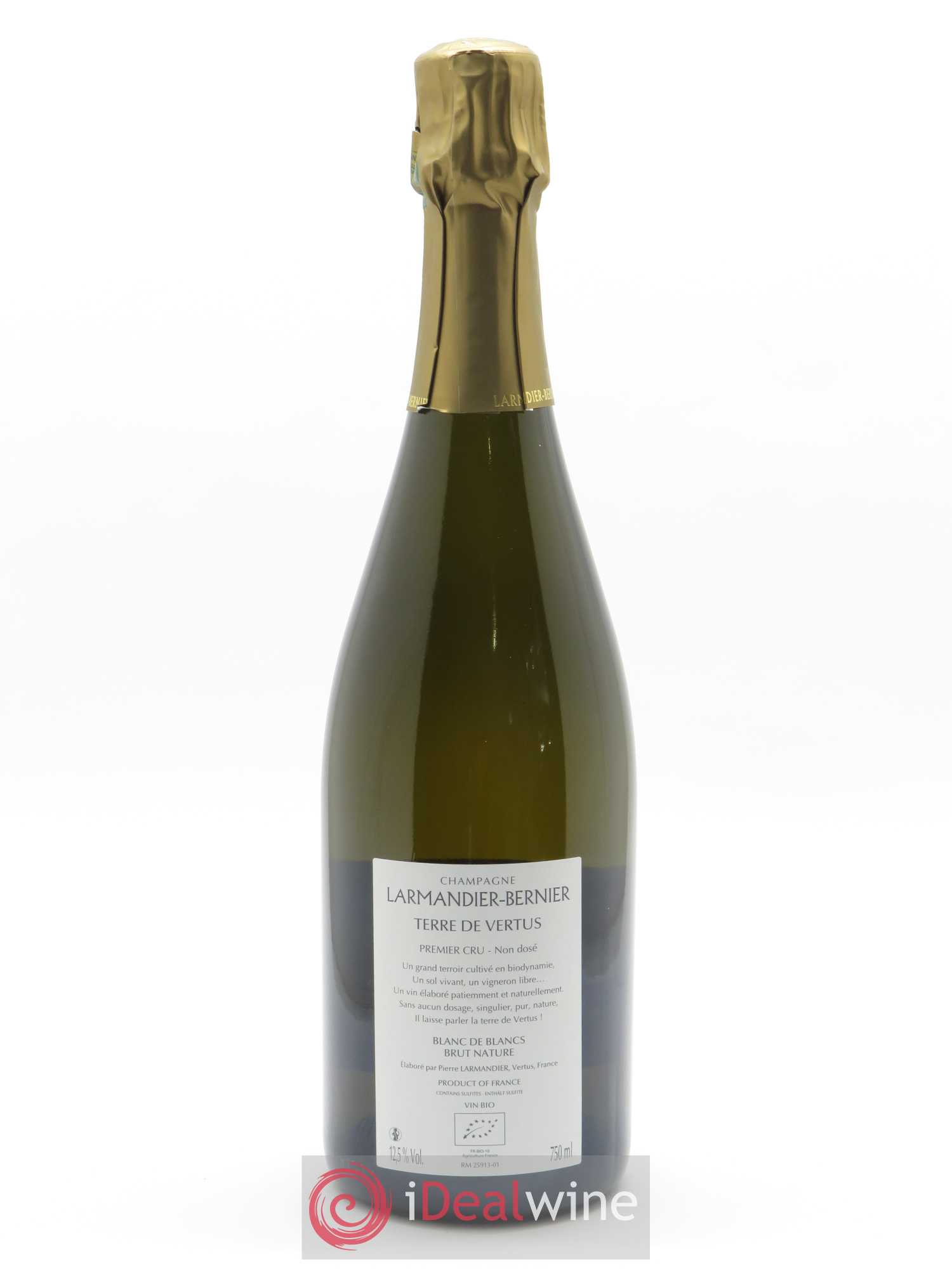 Terre de Vertus 1er Cru Non dosé Larmandier-Bernier 2013 - Lot de 1 bouteille - 1